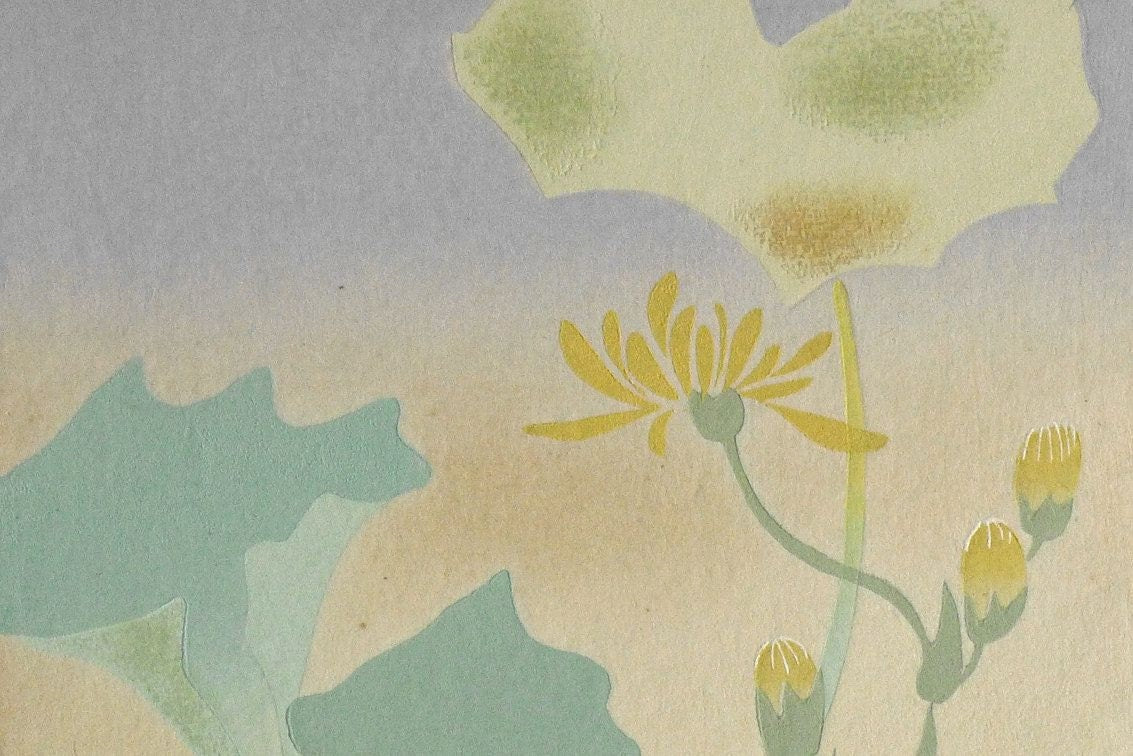 Japanese antique woodblock print, Design, 1932, Japanese antique woodblock print, Design, Pattern, Yamatoe style 5