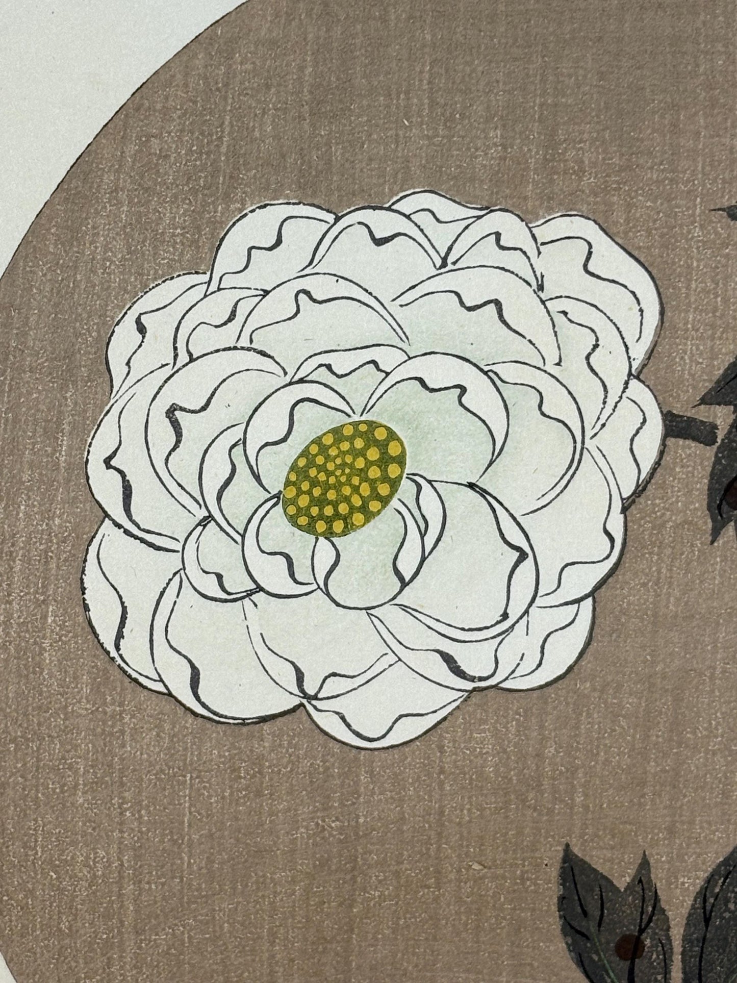 1908, Japanese antique woodblock print, Ito Jakuchu, "peony, from Jakuchu gafu"