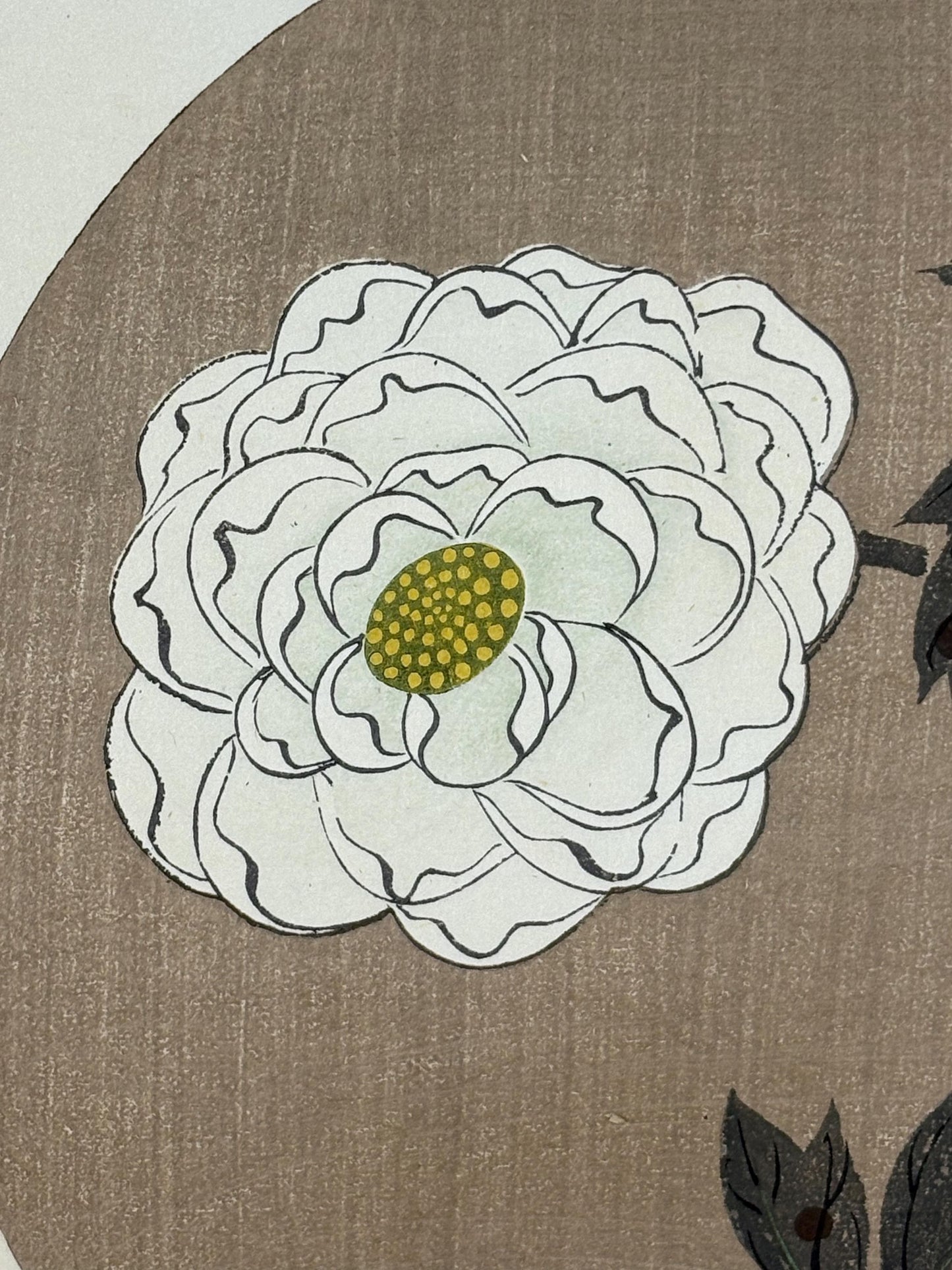 1908, Japanese antique woodblock print, Ito Jakuchu, "peony, from Jakuchu gafu"