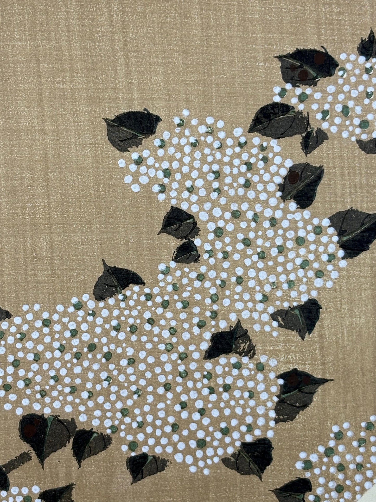 1908, Japanese antique woodblock print, Ito Jakuchu, "Reeves' Spiraea, from Jakuchu gafu"