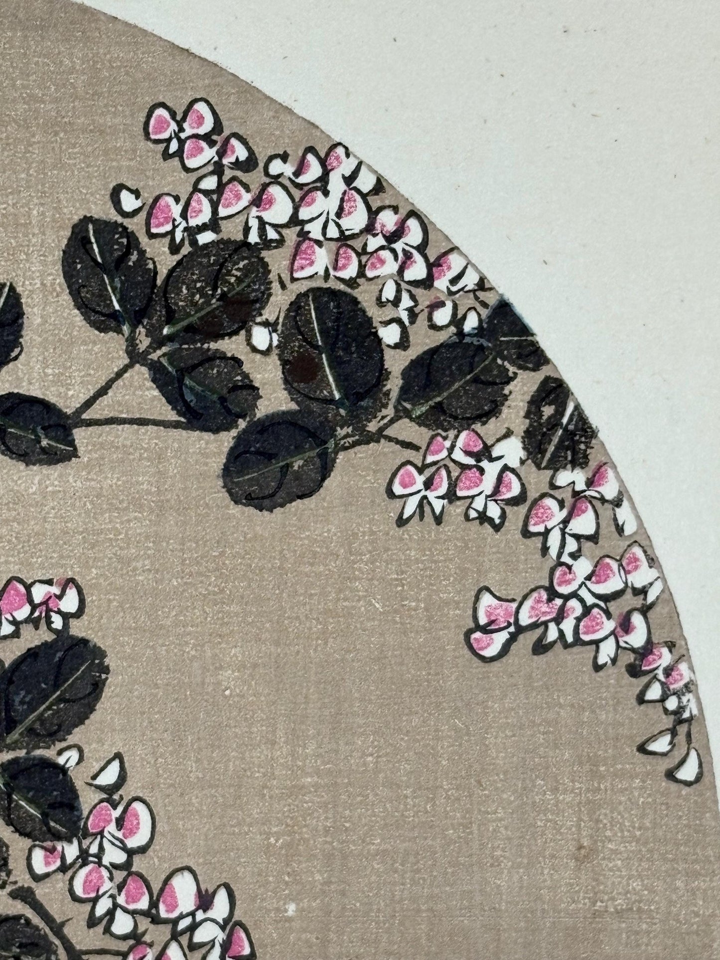 1908, Japanese antique woodblock print, Ito Jakuchu, "Bush clover, from Jakuchu gafu"
