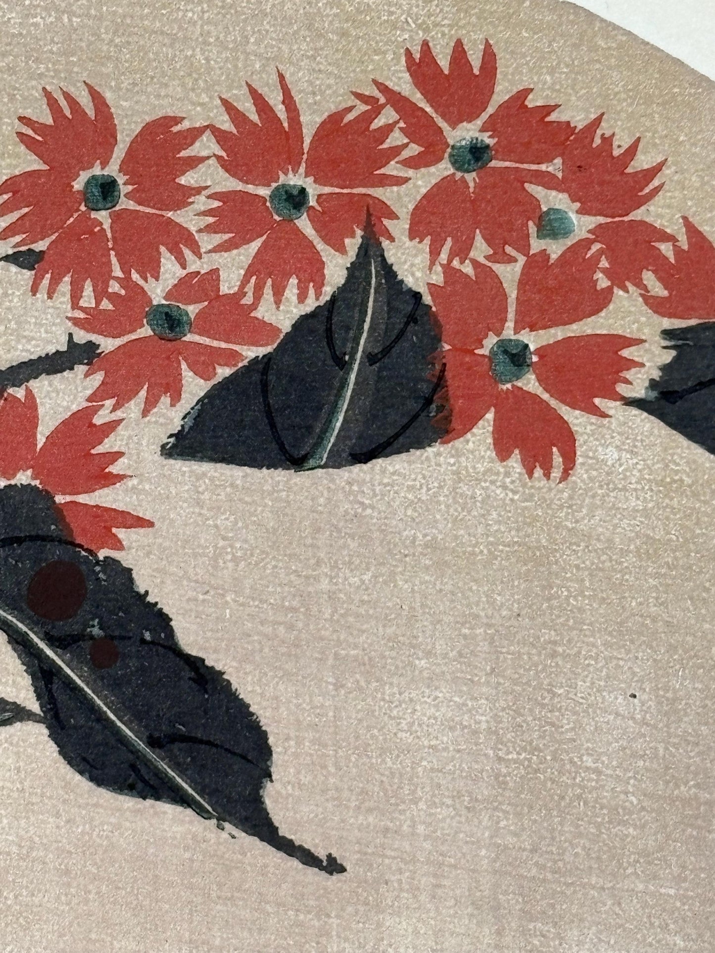 1908, Japanese antique woodblock print, Ito Jakuchu, "Orange Campion, from Jakuchu gafu"