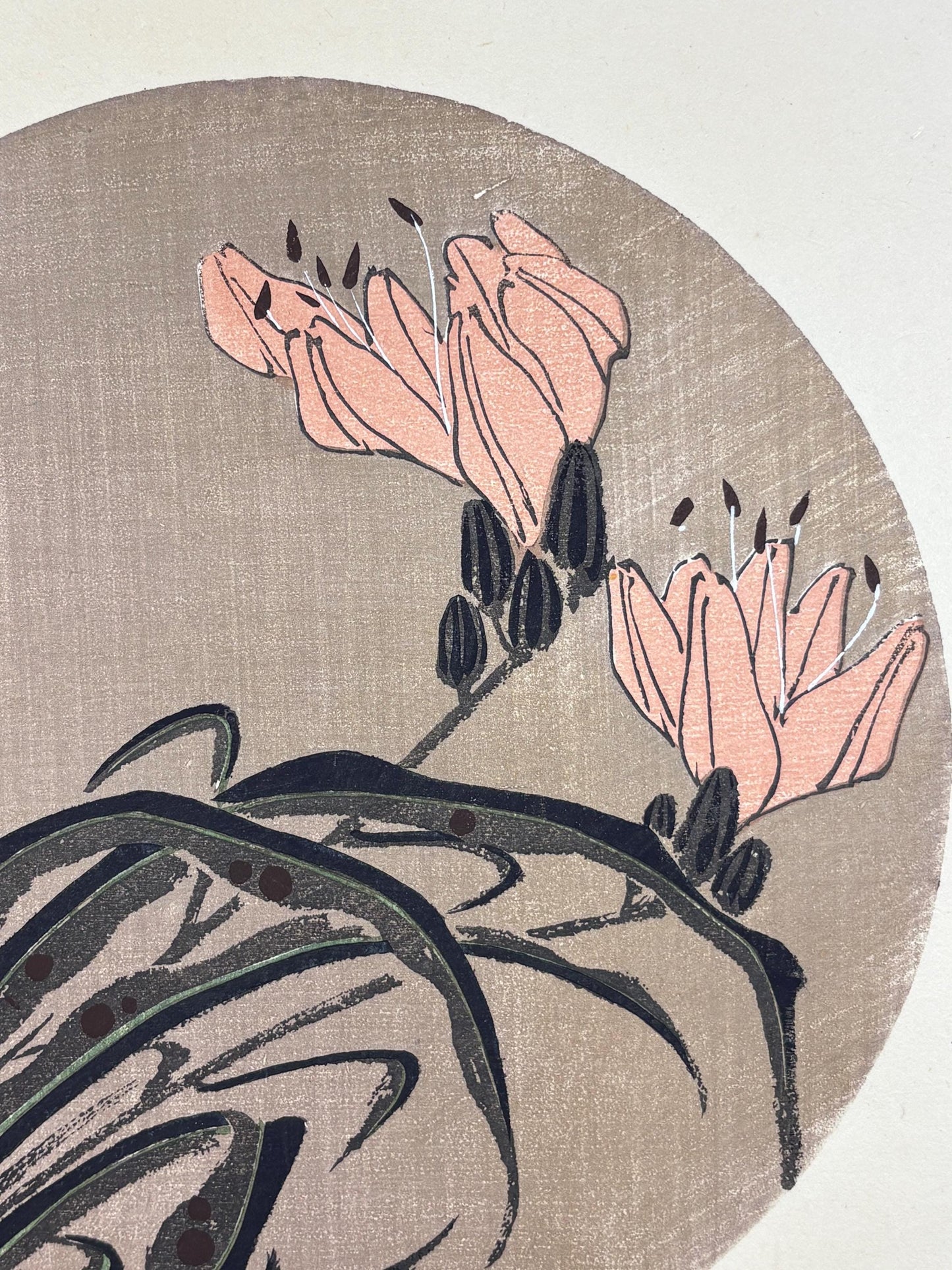 1908, Japanese antique woodblock print, Ito Jakuchu, "Daylily, from Jakuchu gafu"