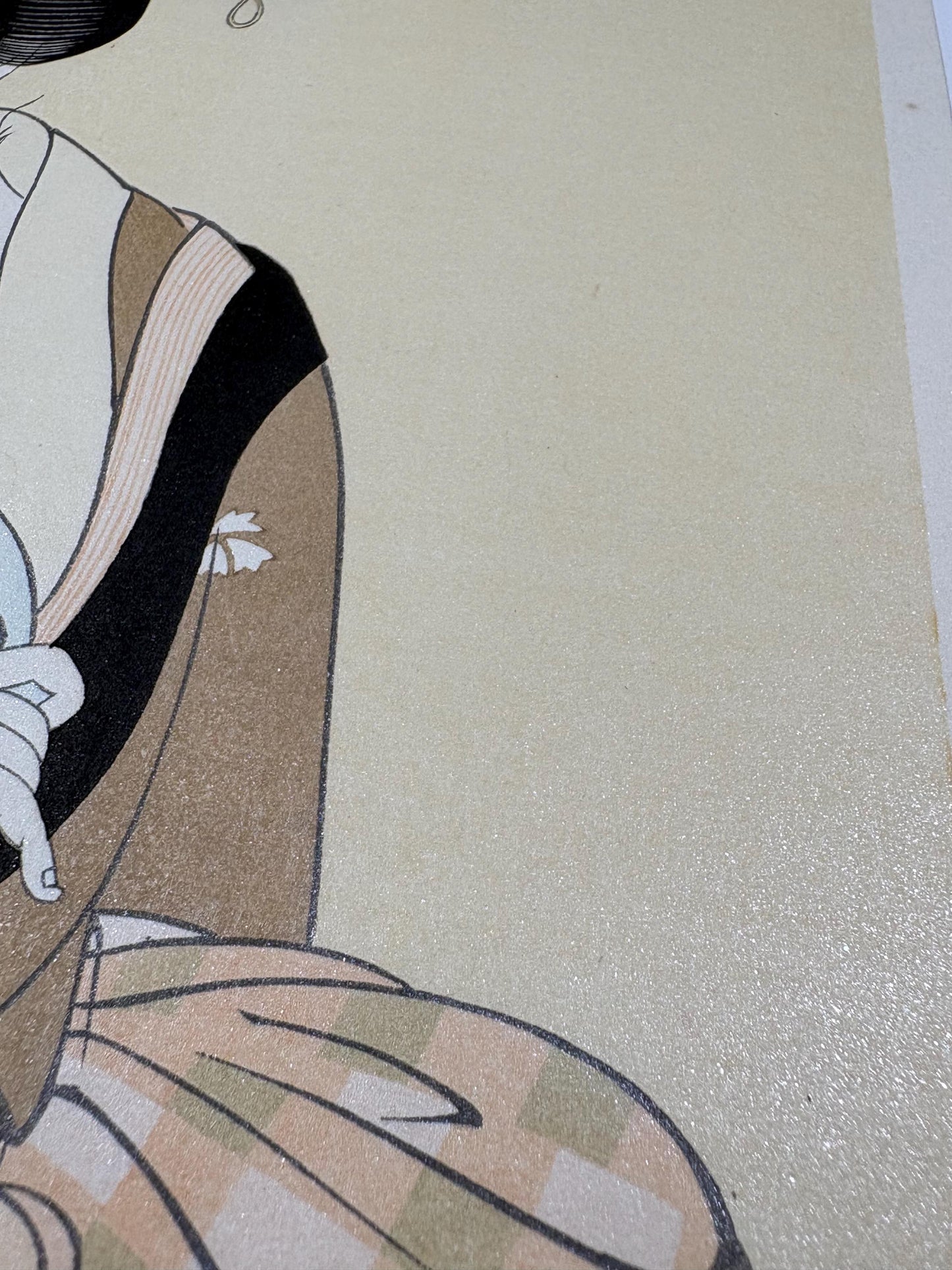 Japanese Ukiyoe, woodcut print, Utamaro, "One of 12 Beauties"