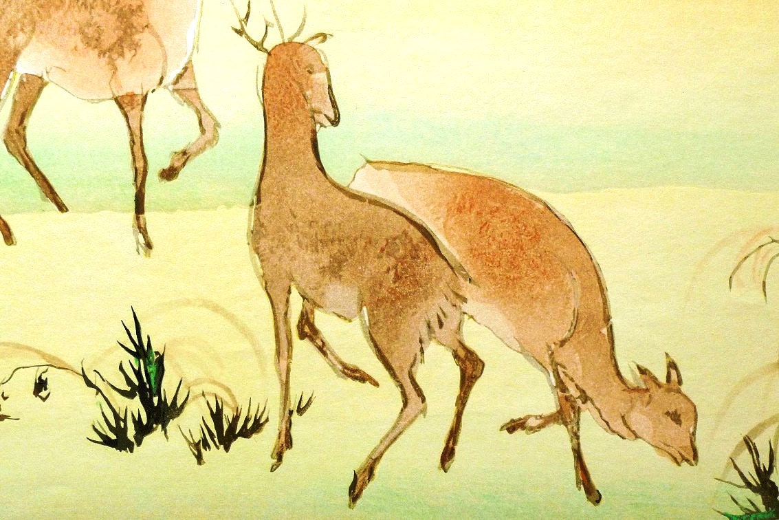 Japanese woodblock print, Large size, Japanese woodblock print, Tawaraya Sotatsu