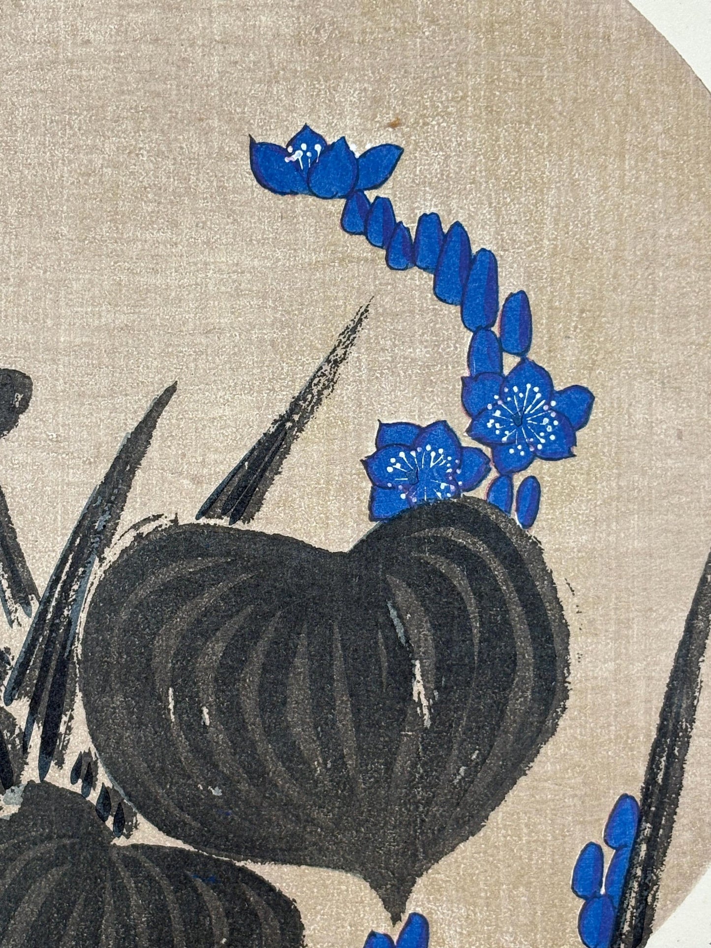 1908, Japanese antique woodblock print, Ito Jakuchu, "Heartleaf False Pickerelweed, from Jakuchu gafu"