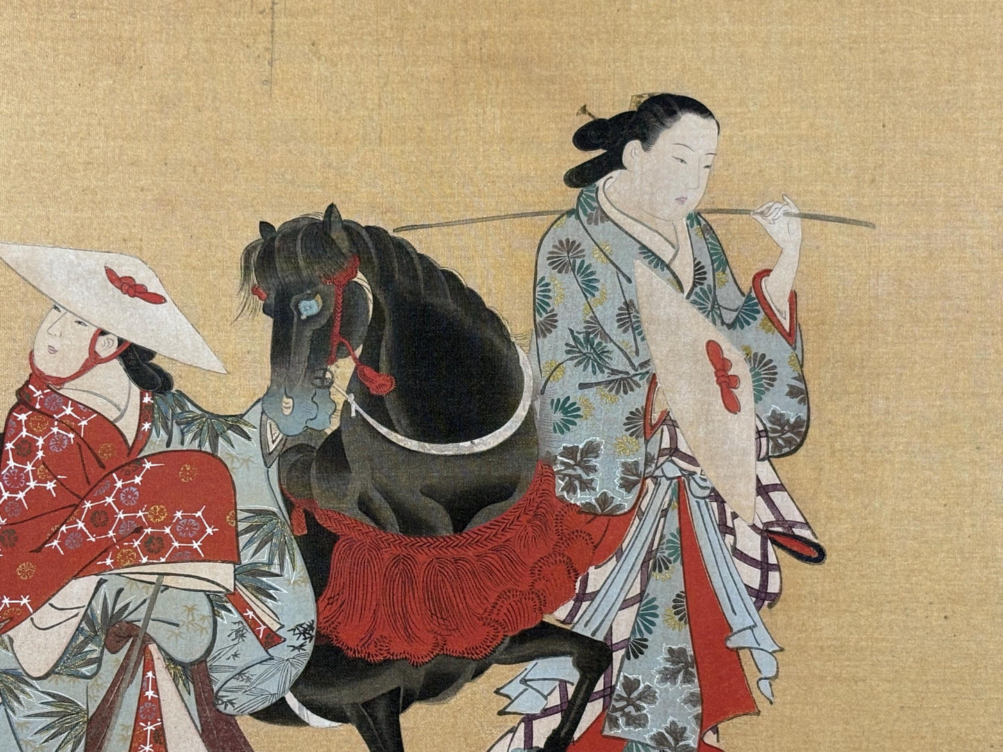 1906, Japanese antique woodblock print, Miyagawa Choshun, "今様東下図", from Ukiyoe-ha-gashu.