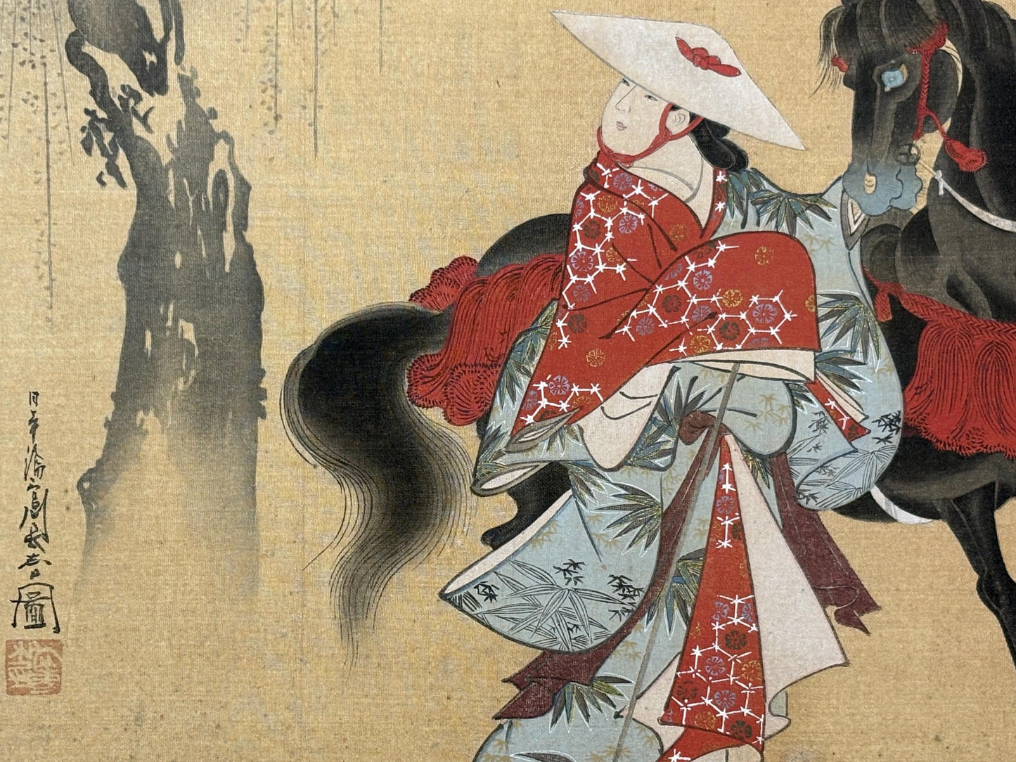 1906, Japanese antique woodblock print, Miyagawa Choshun, "今様東下図", from Ukiyoe-ha-gashu.