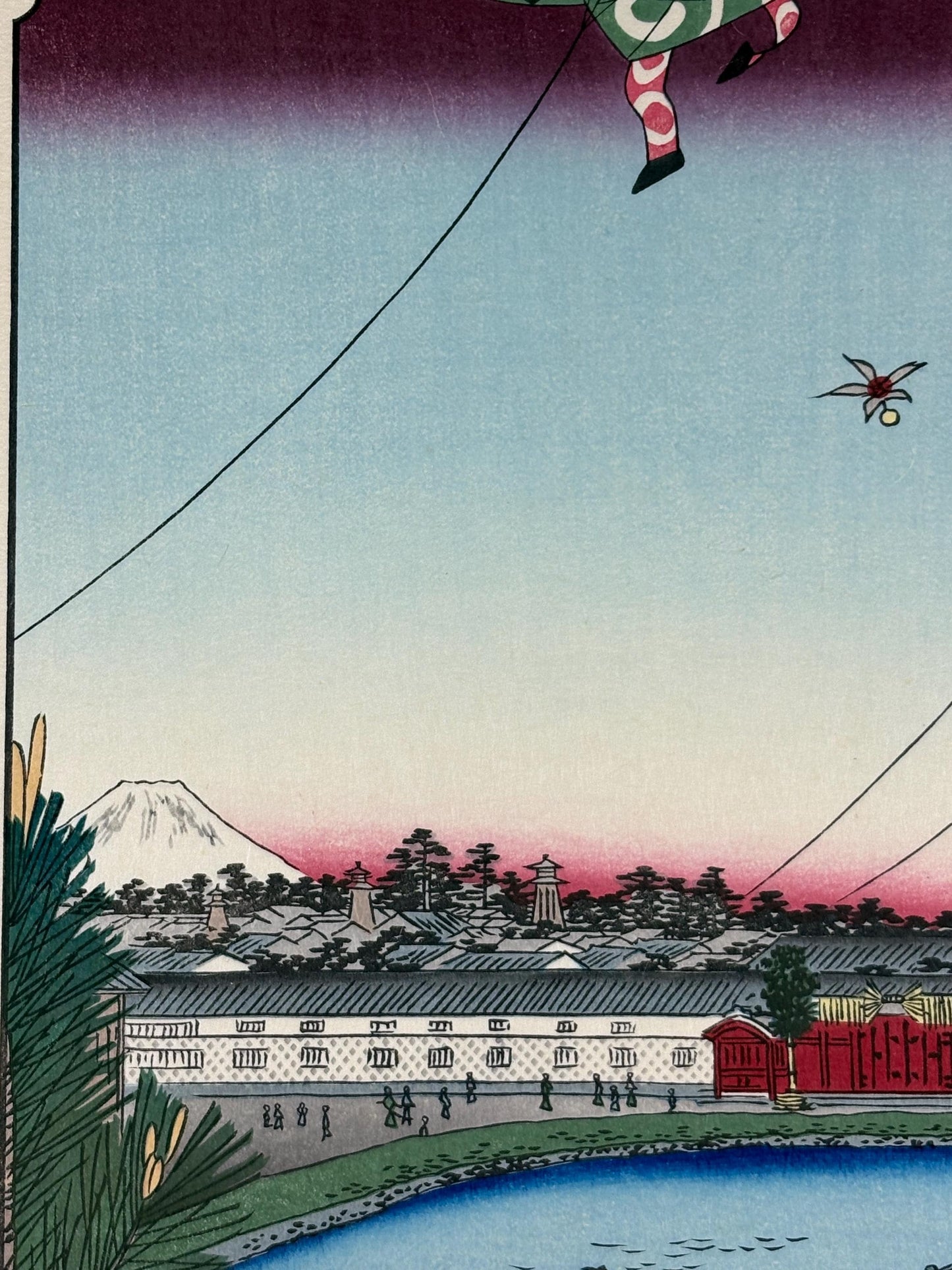 Japanese Ukiyoe, woodblock print, Hiroshige, "Hibiya and Soto-Sakurada from Yamashita-chô , from the series One Hundred Famous Views of Edo"