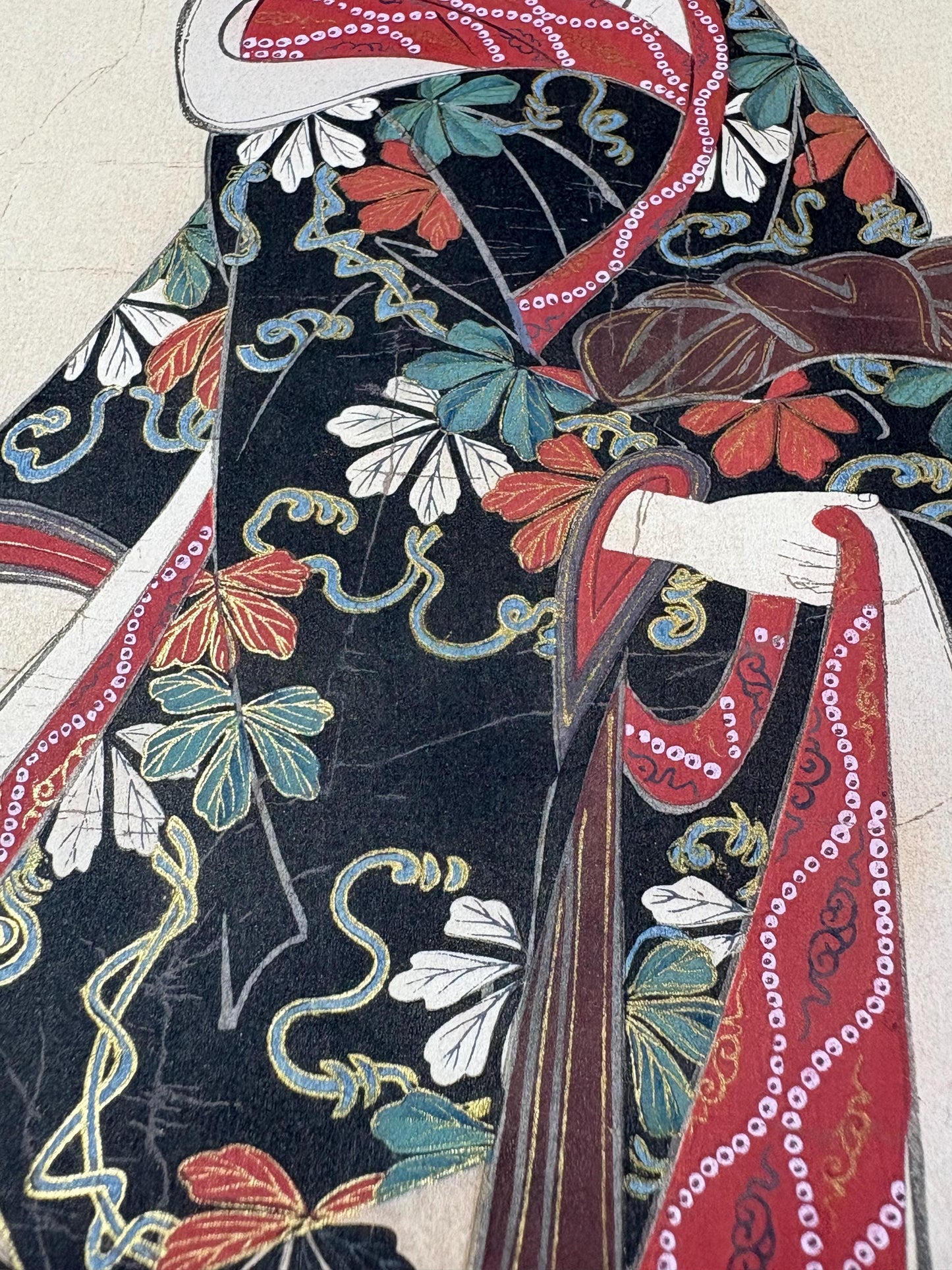 Japanese antique Ukiyoe, woodcut print, 1906, Japanese antique woodblock print, Miyagawa Choshun, "美人図", from Ukiyoe-ha-gashu.