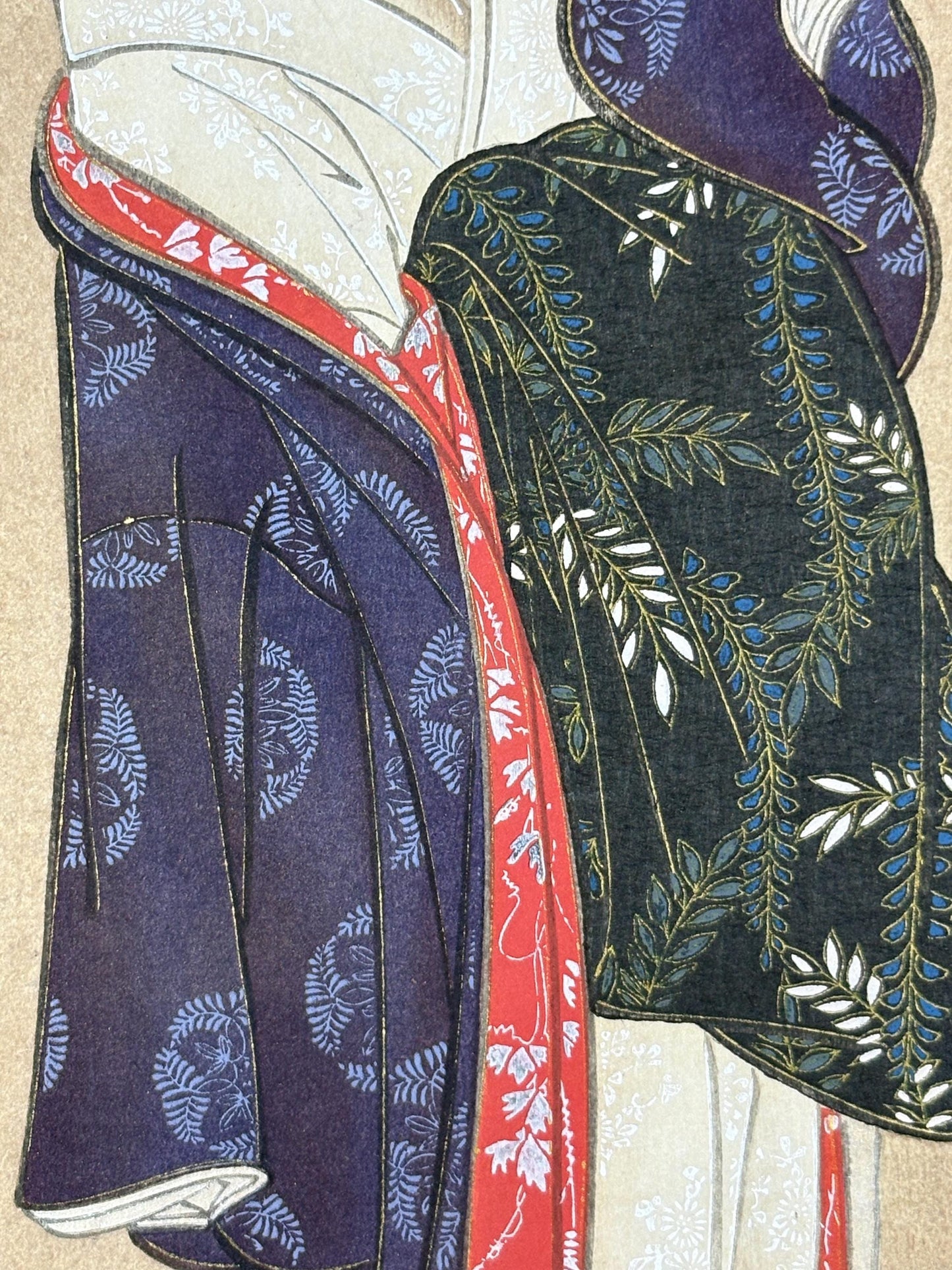 1906, Japanese antique woodblock print, Katsukawa Shunsho, "花下戯猫図", from Ukiyoe-ha-gashu.