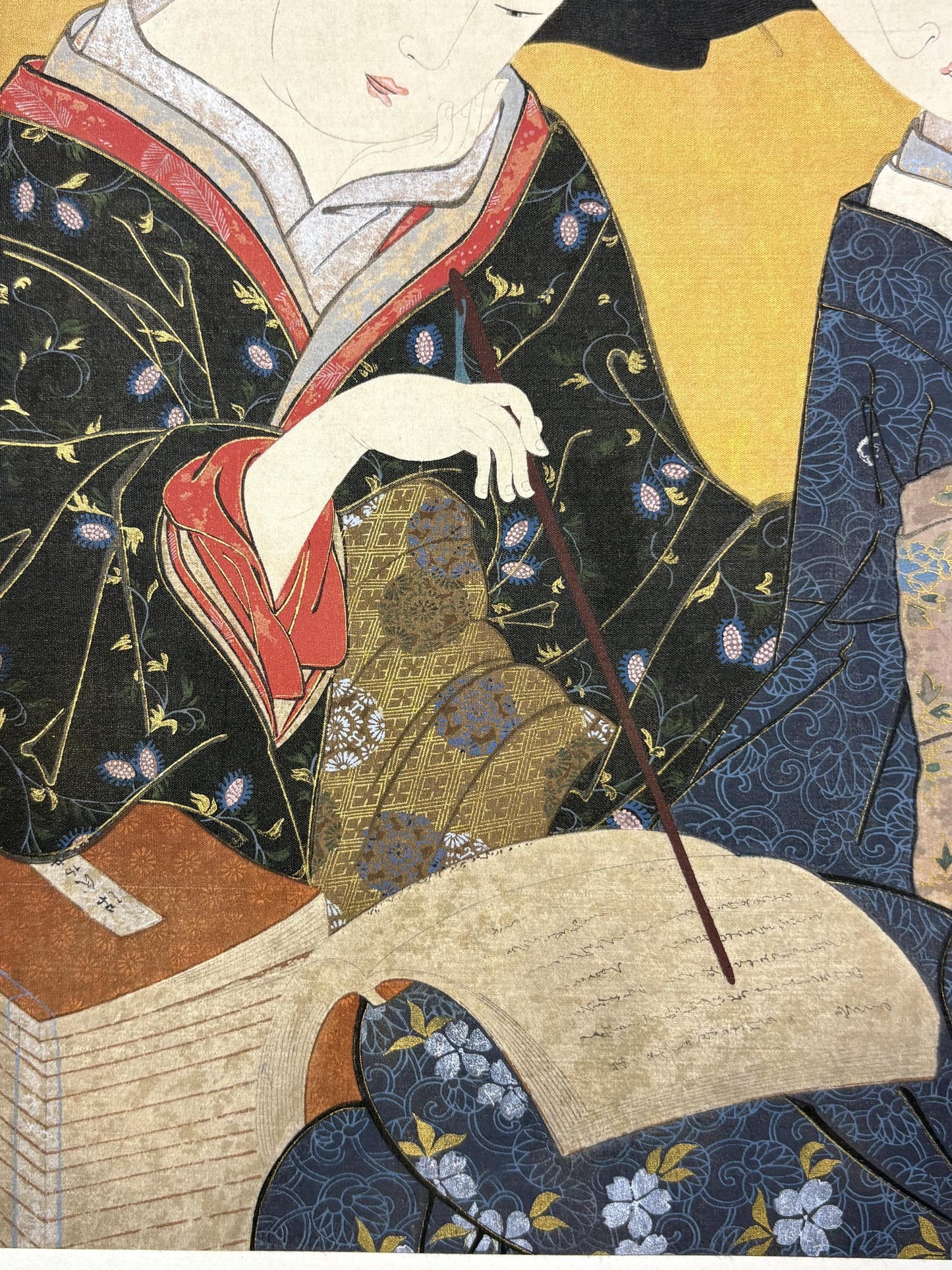1906, Japanese antique woodblock print, Katsukawa Shunsho, "美人図", from Ukiyoe-ha-gashu.