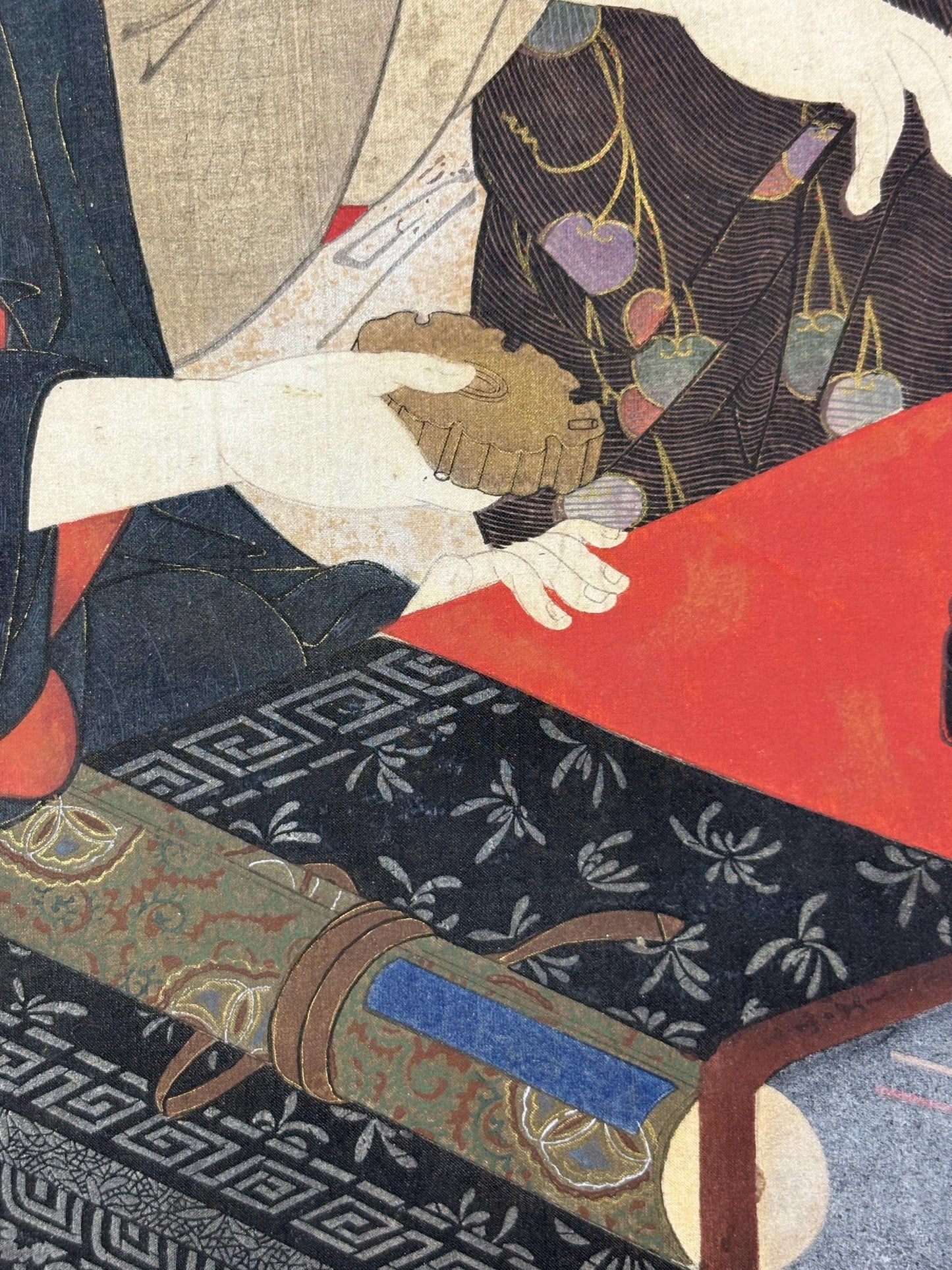 1906, Japanese antique woodblock print, Katsukawa Shunsho, "美人図", from Ukiyoe-ha-gashu.