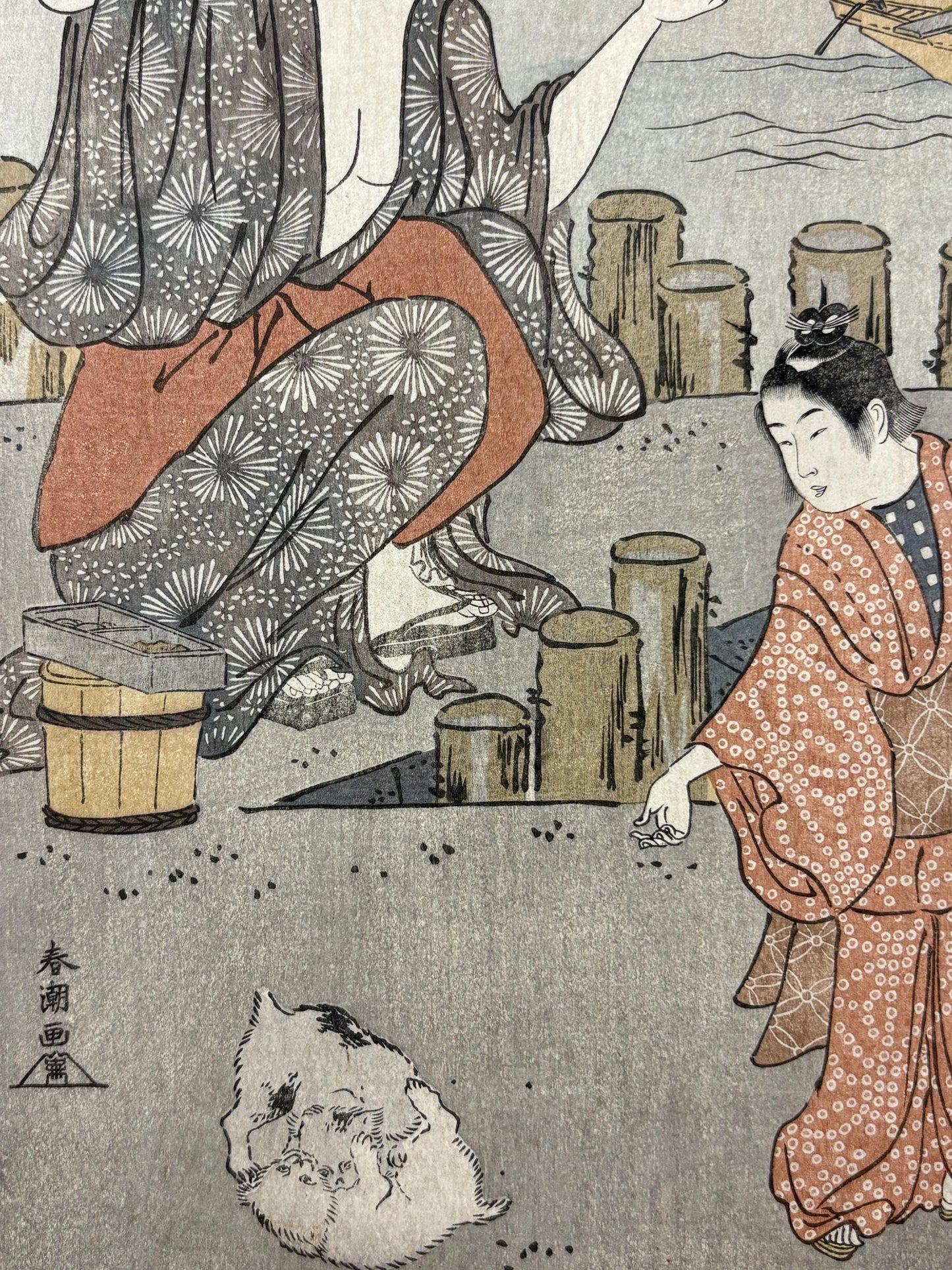 1906, Japanese antique woodblock print, Katsukawa Shuncho, from Ukiyoe-ha-gashu.