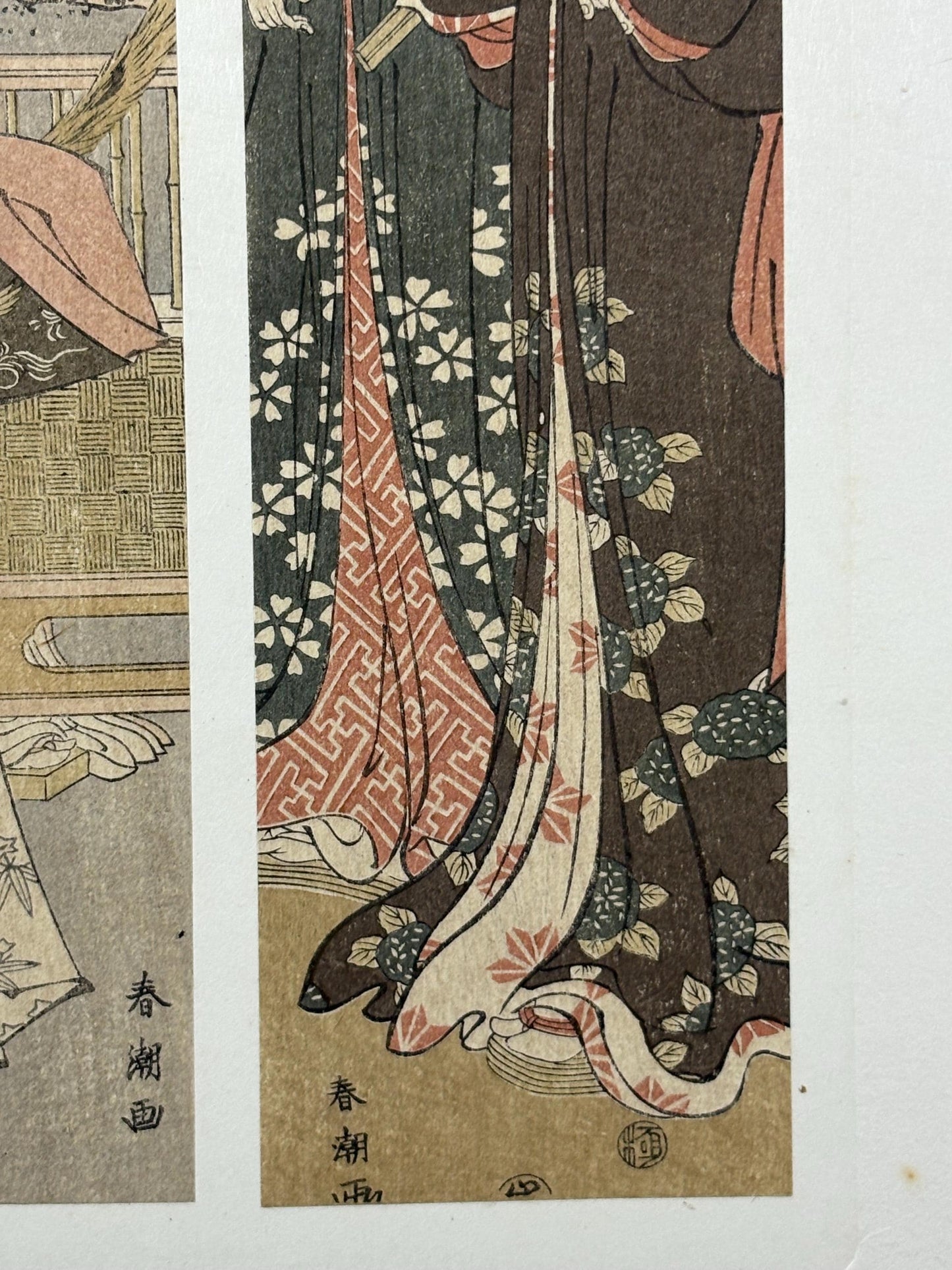 1906, Japanese antique woodblock print, Katsukawa Shuncho, from Ukiyoe-ha-gashu.