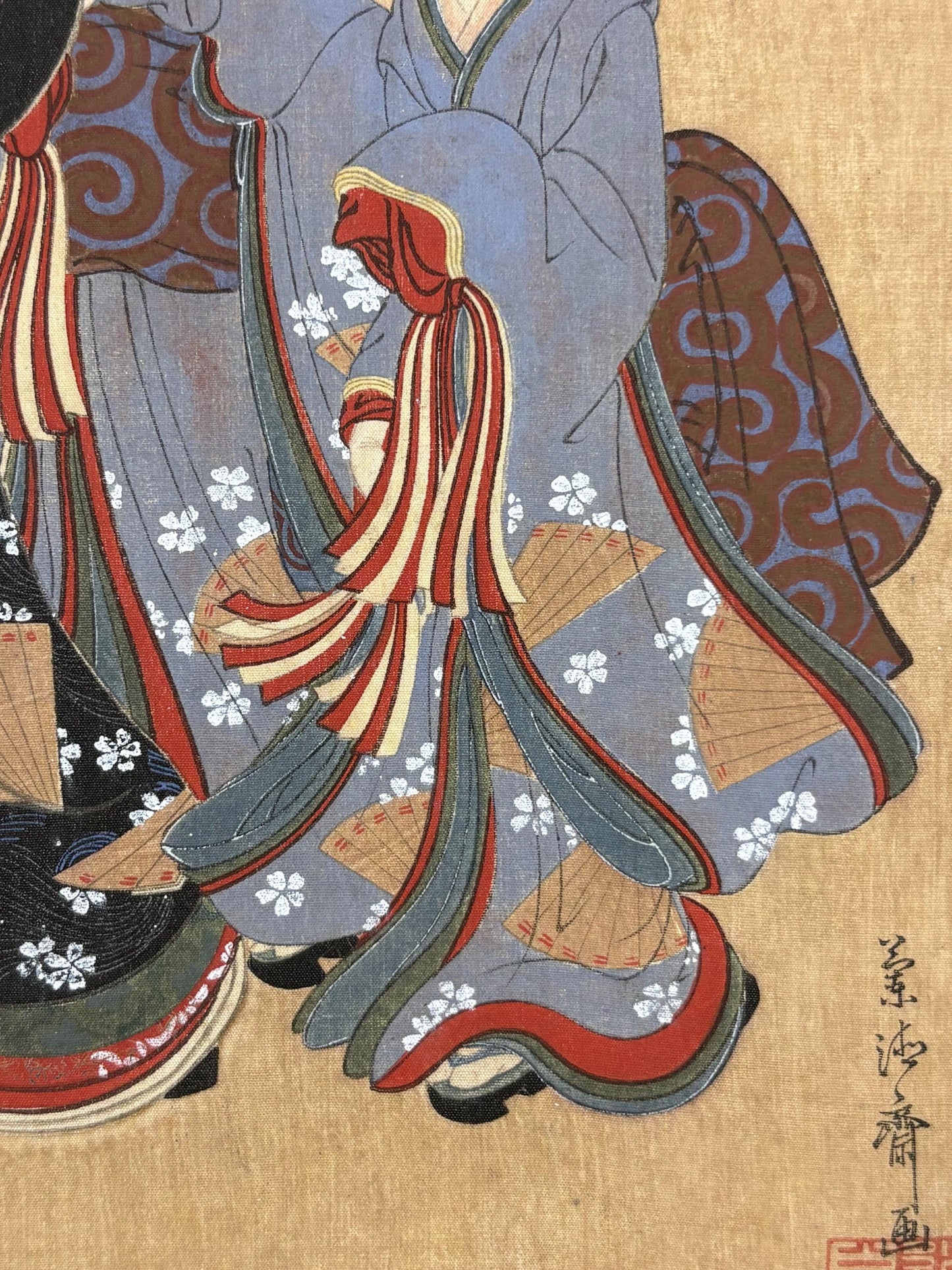 1906, Japanese antique woodblock print, Katsukawa Shundo, from Ukiyoe-ha-gashu.