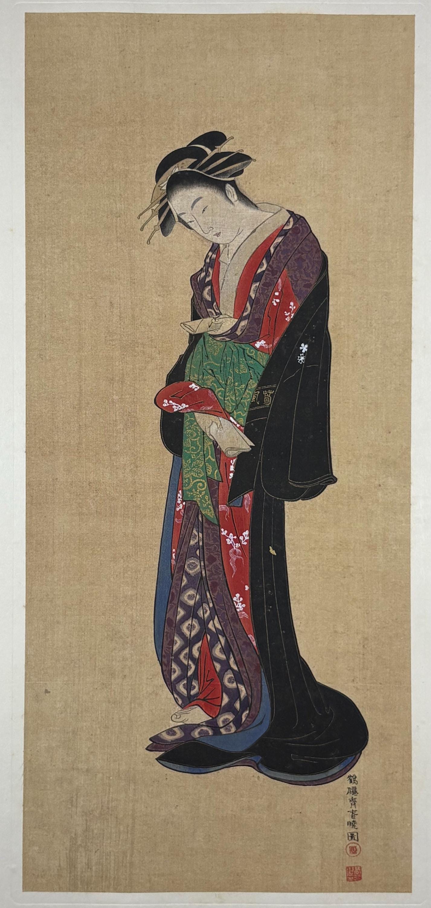 Ukiyoe-ha-gashu,  1906, Japanese antique woodblock print, Katsukawa Shungyo,