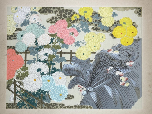 Japanese woodblock print, 1936, Arashino Shusui, Kano, The essential pictures of Kano School.