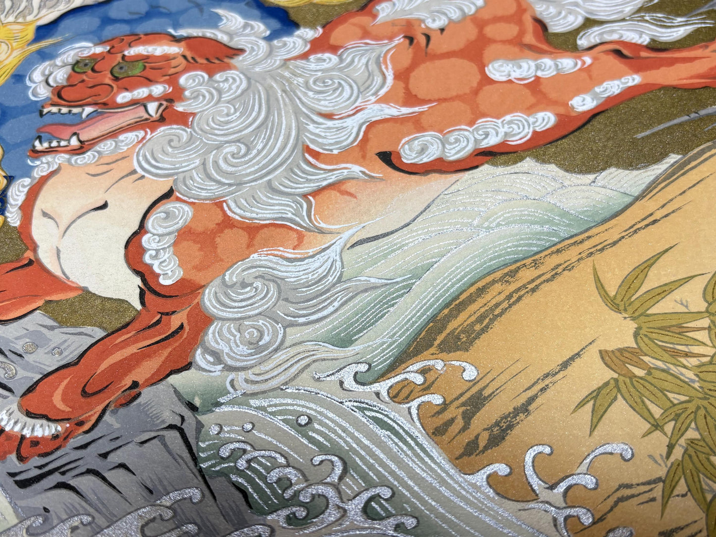 Japanese antique woodblock print, 1936, Arashino Shusui, Kano, The essential pictures of Kano School.
