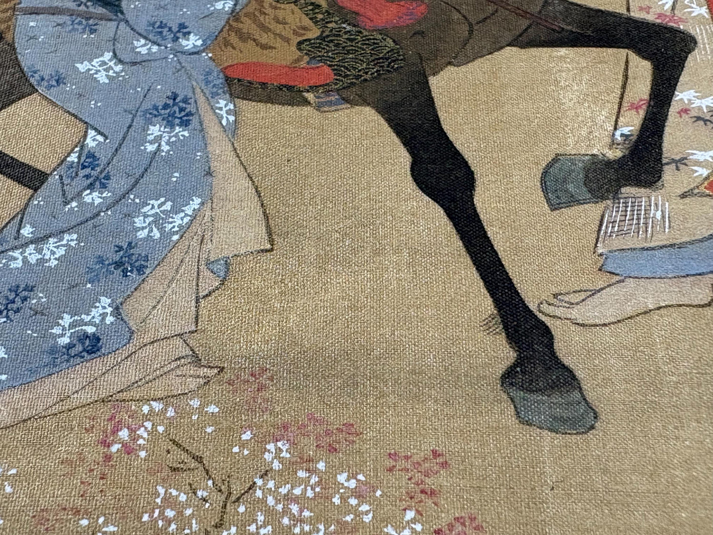 1906, Japanese antique woodblock print, Miyagawa Choshun, "今様東下図", from Ukiyoe-ha-gashu.