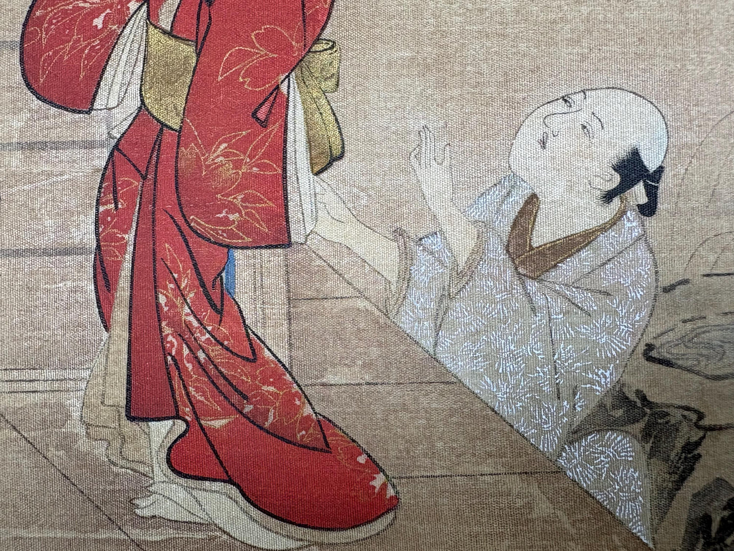 Ukiyoe-ha-gashu,  1906, Japanese antique woodblock print, Miyagawa Masayuki, "男女遊興図"