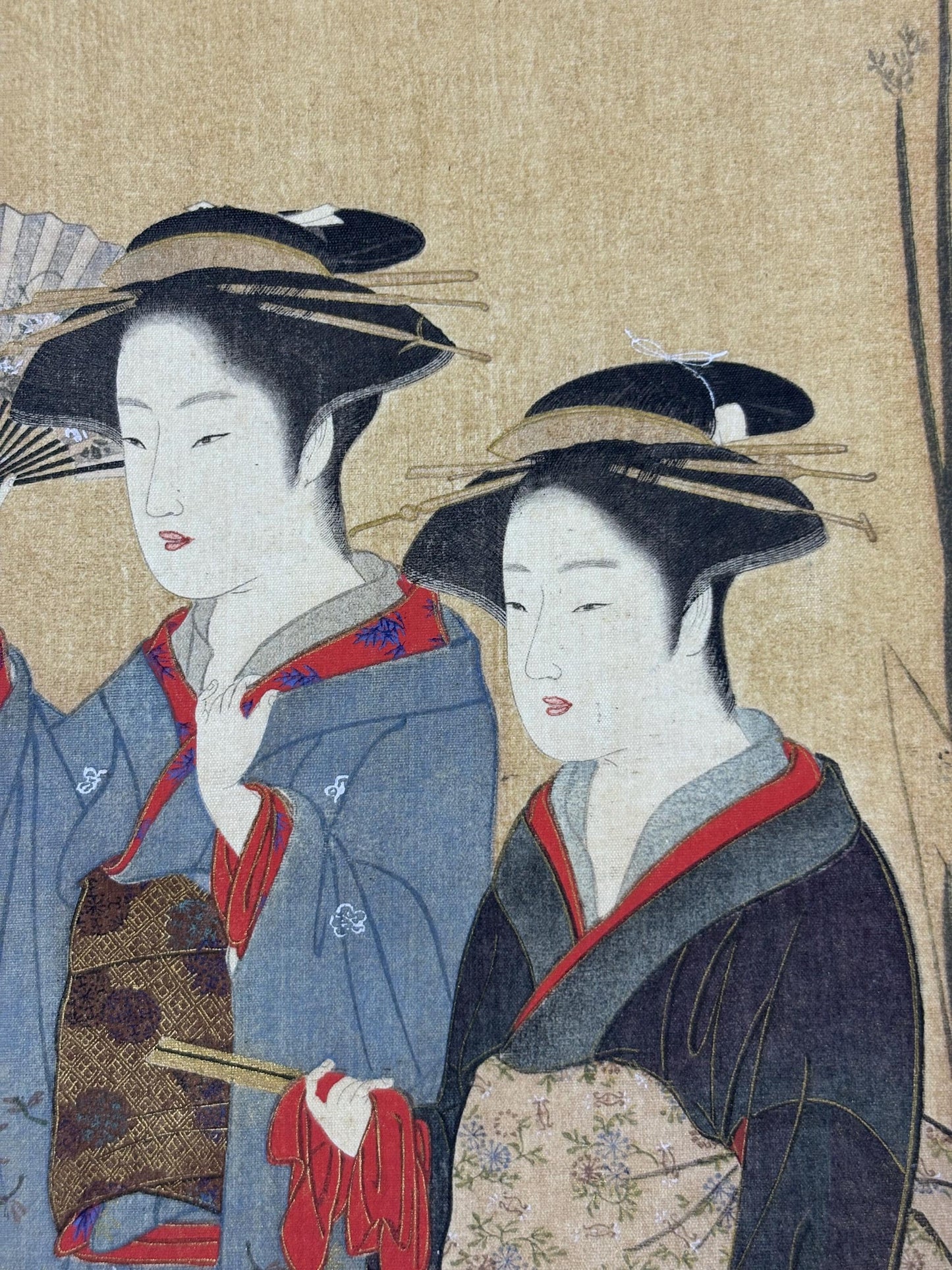 1906, Japanese antique woodblock print, Katsukawa Shunsho, "舞妓漫歩図", from Ukiyoe-ha-gashu.