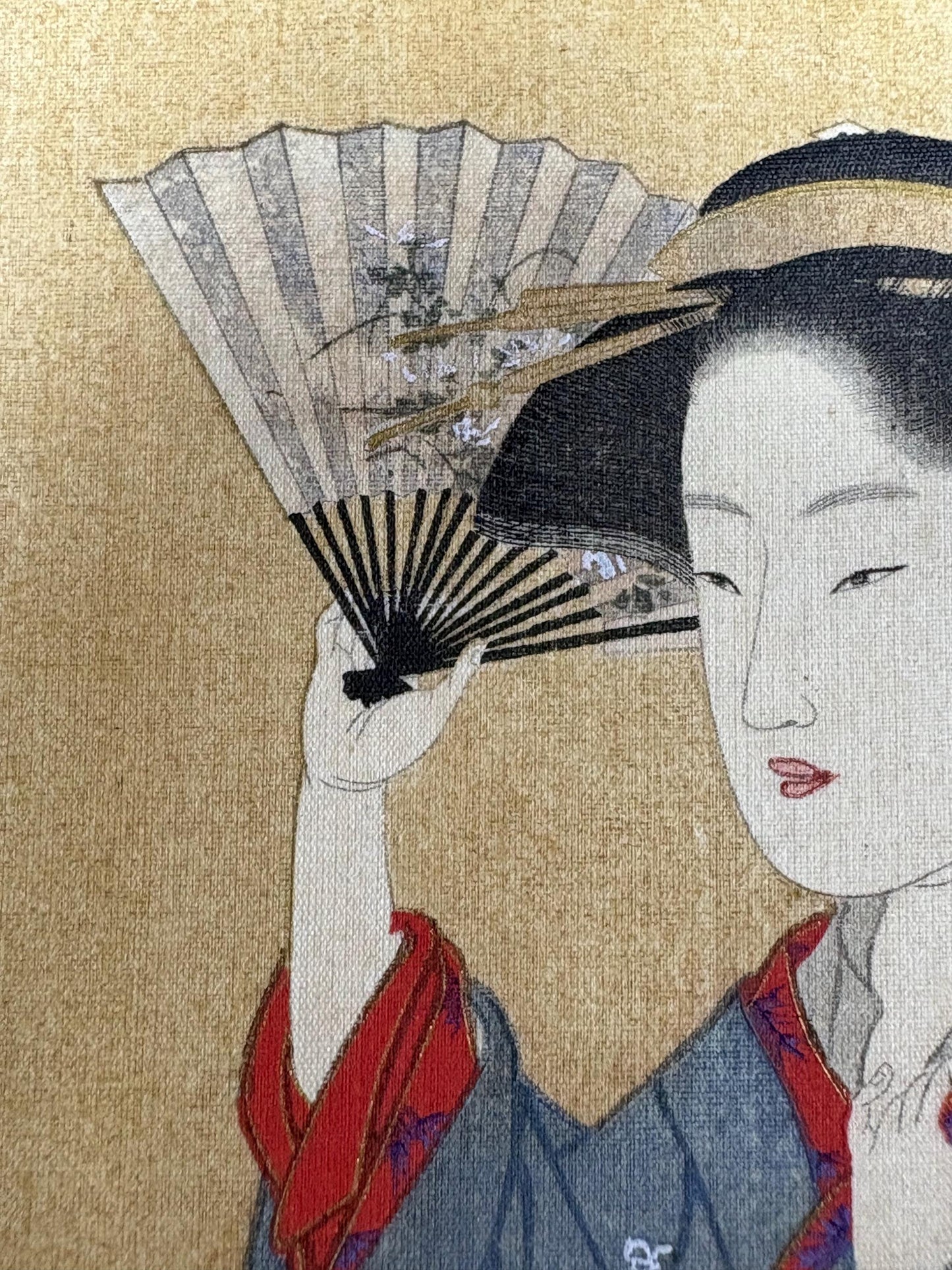 1906, Japanese antique woodblock print, Katsukawa Shunsho, "舞妓漫歩図", from Ukiyoe-ha-gashu.