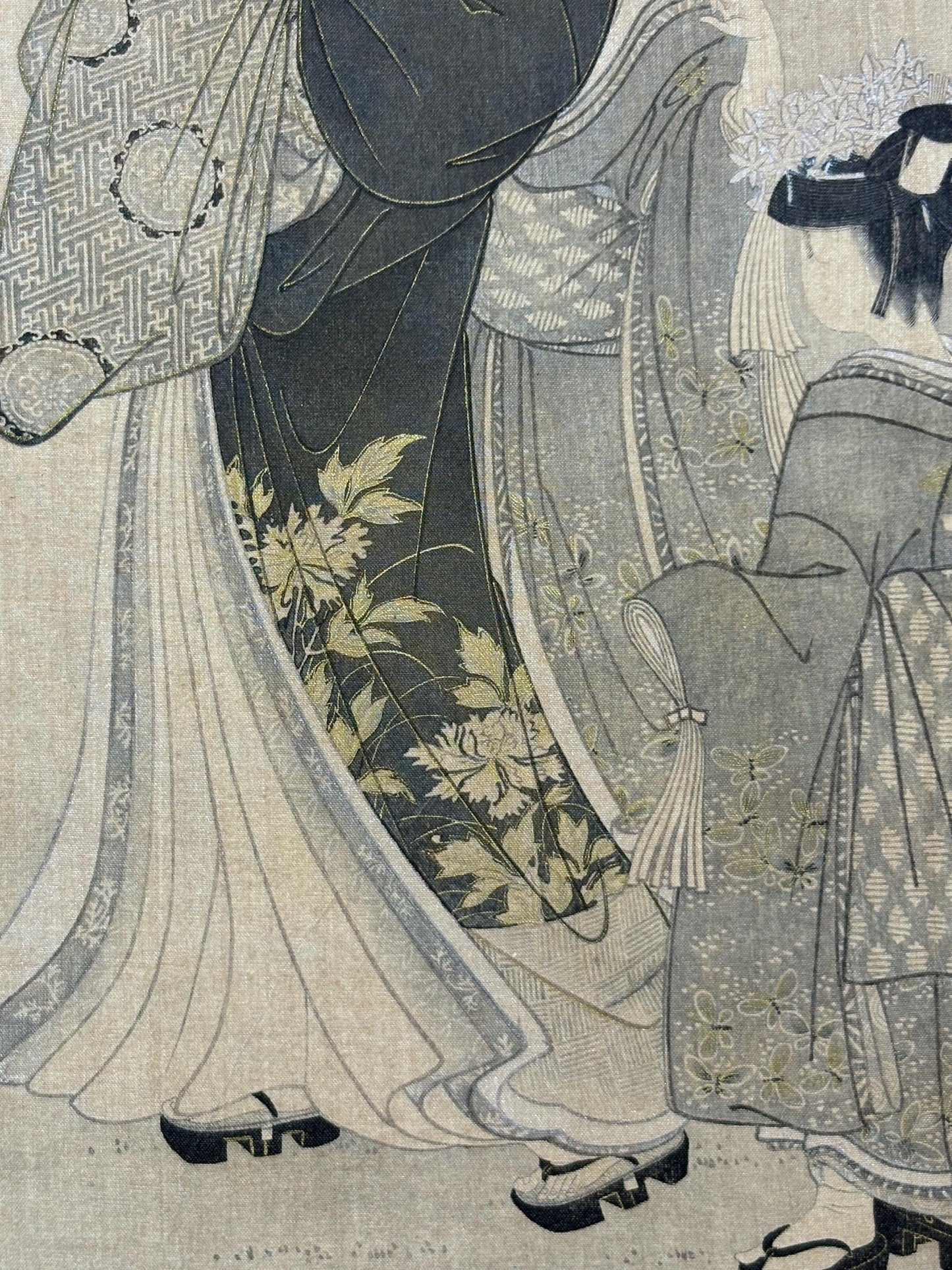 Ukiyoe-ha-gashu,  1906, Japanese antique woodblock print, Katsukawa Shunsho, "花下美人図"