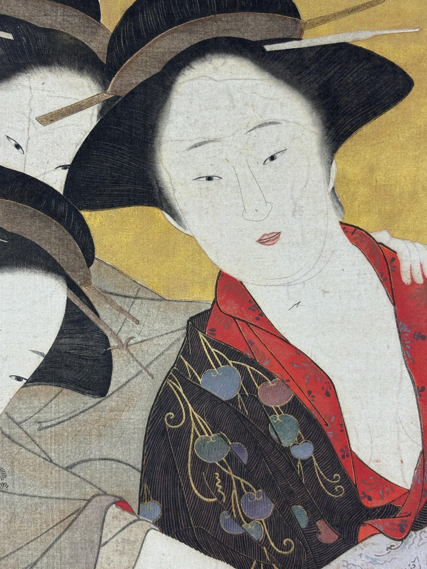 1906, Japanese antique woodblock print, Katsukawa Shunsho, "美人図", from Ukiyoe-ha-gashu.