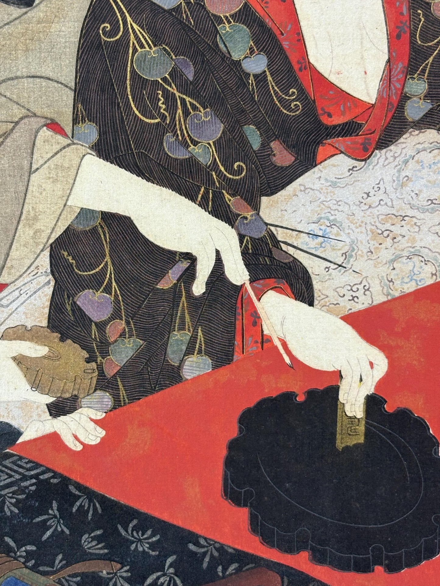 1906, Japanese antique woodblock print, Katsukawa Shunsho, "美人図", from Ukiyoe-ha-gashu.