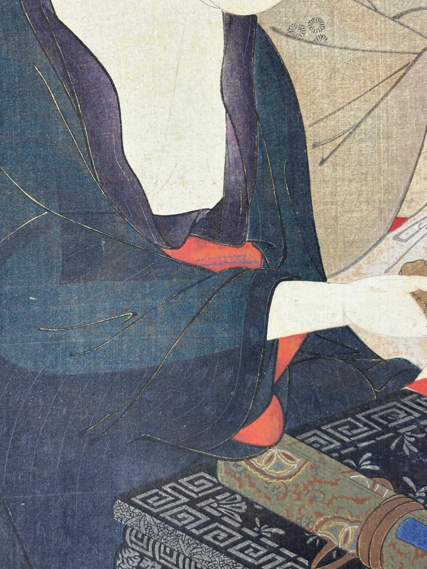 1906, Japanese antique woodblock print, Katsukawa Shunsho, "美人図", from Ukiyoe-ha-gashu.