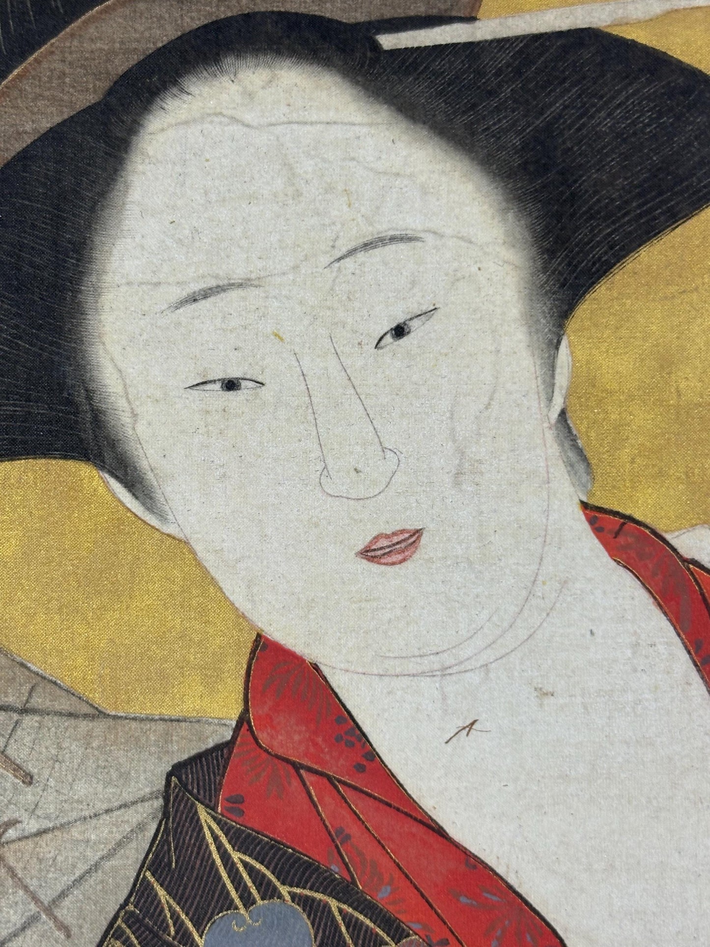 1906, Japanese antique woodblock print, Katsukawa Shunsho, "美人図", from Ukiyoe-ha-gashu.
