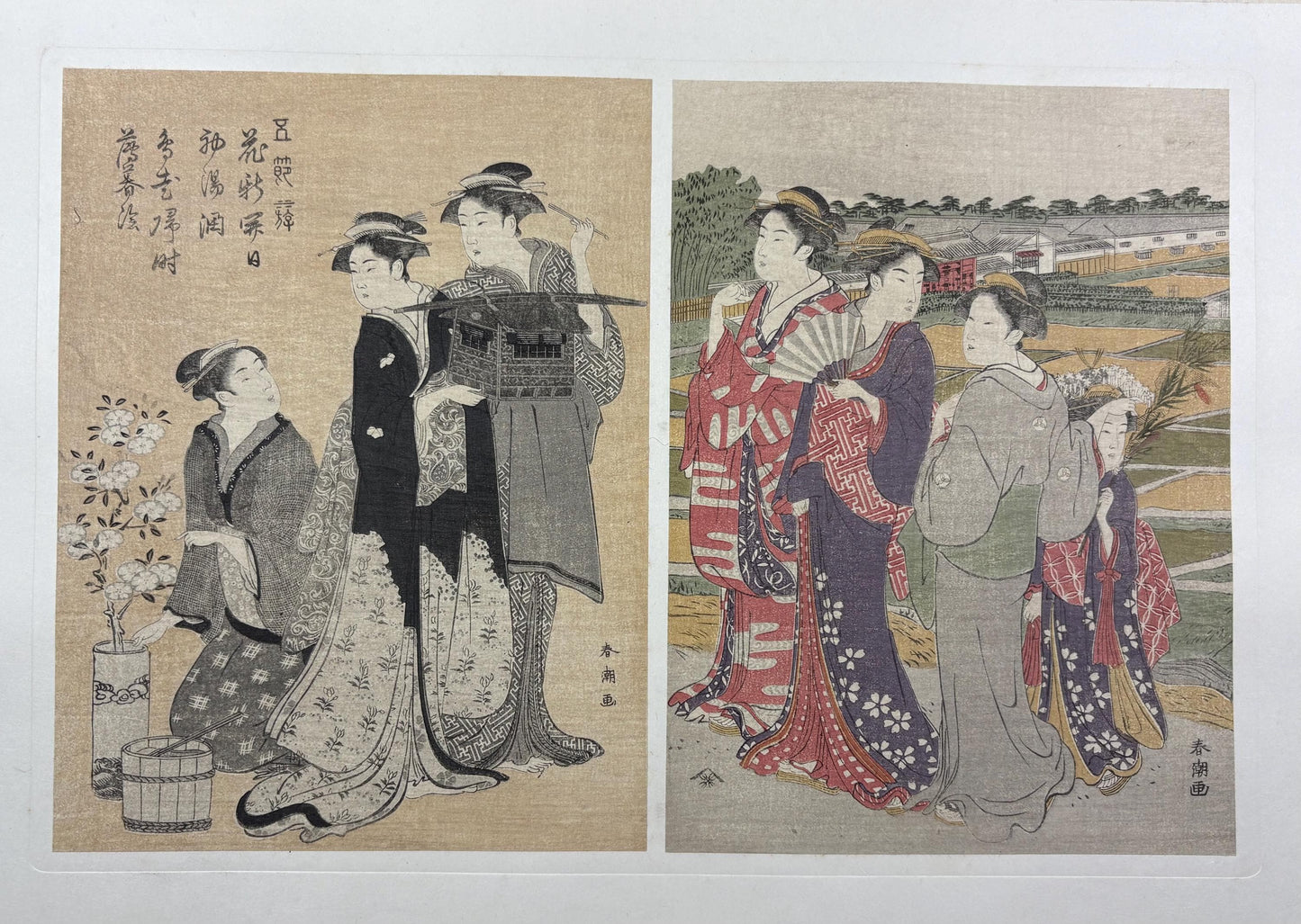 1906, Japanese antique woodblock print, Katsukawa Shuncho, from Ukiyoe-ha-gashu.