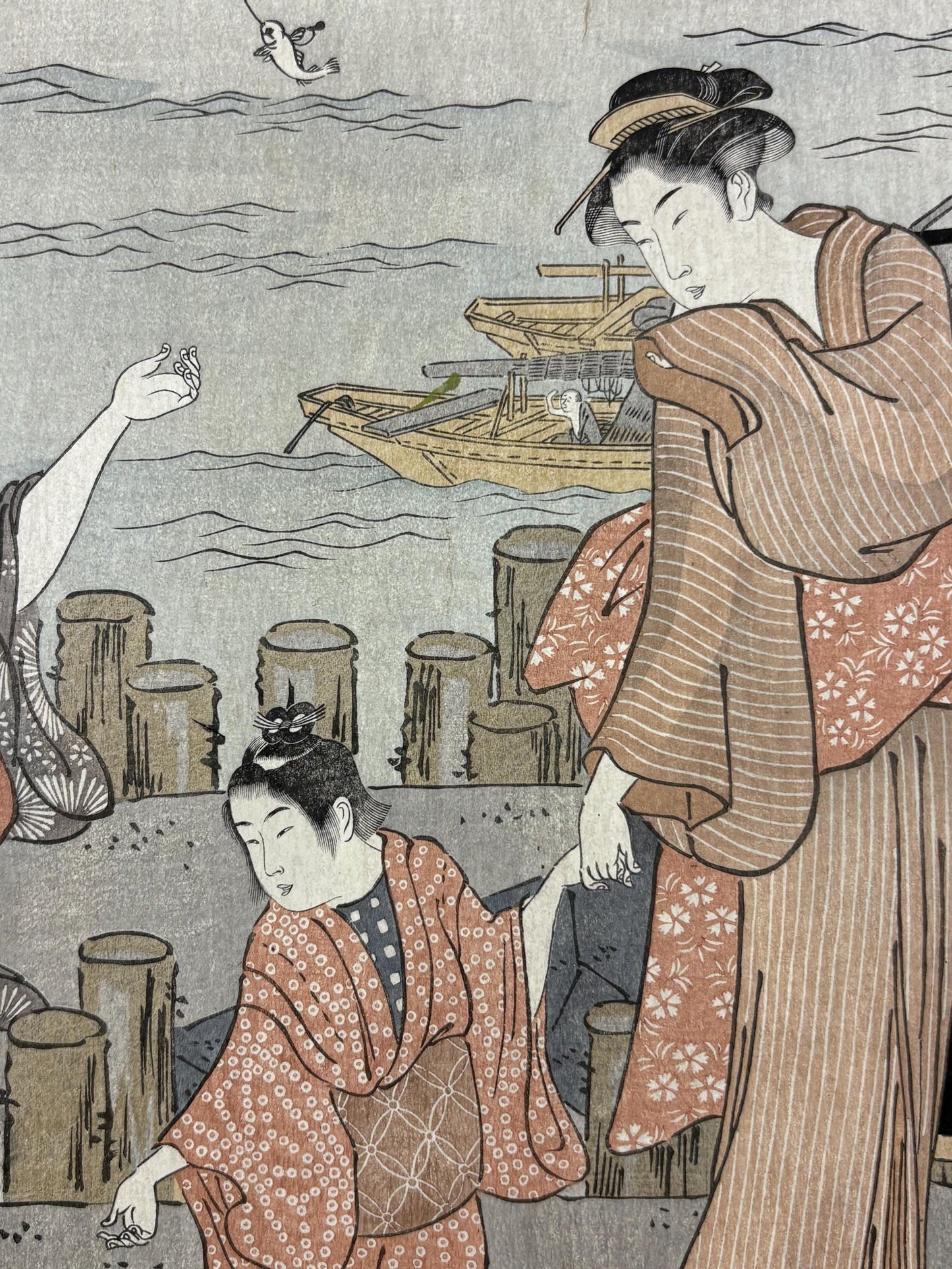 1906, Japanese antique woodblock print, Katsukawa Shuncho, from Ukiyoe-ha-gashu.