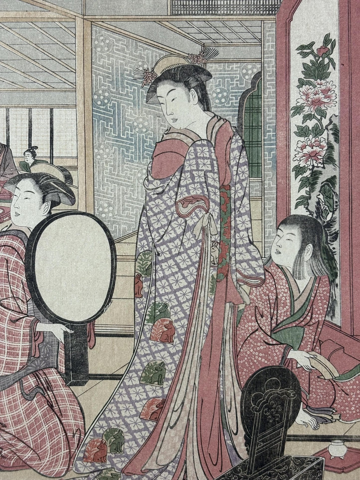 1906, Japanese antique woodblock print, Katsukawa Shunzan, from Ukiyoe-ha-gashu.