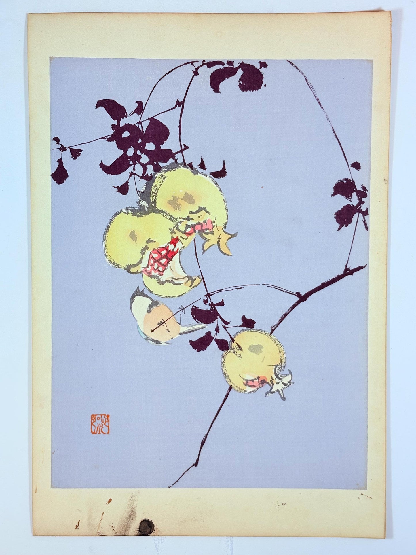 Japanese original woodblock print, 1934, Kyobashi Masuichi, "Tansai-Gafu".