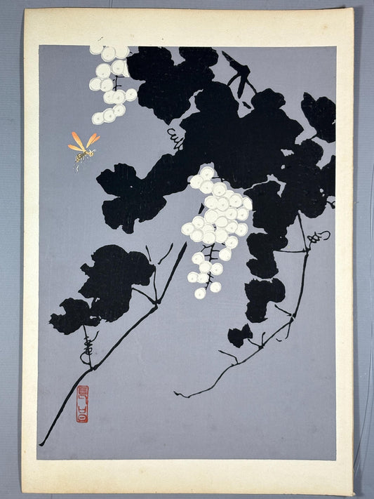 Japanese original woodblock print, 1934, Kyobashi Masuichi, "Tansai-Gafu". 12