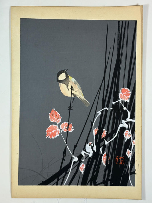 Japanese original woodblock print, 1934, Kyobashi Masuichi, "Tansai-Gafu".