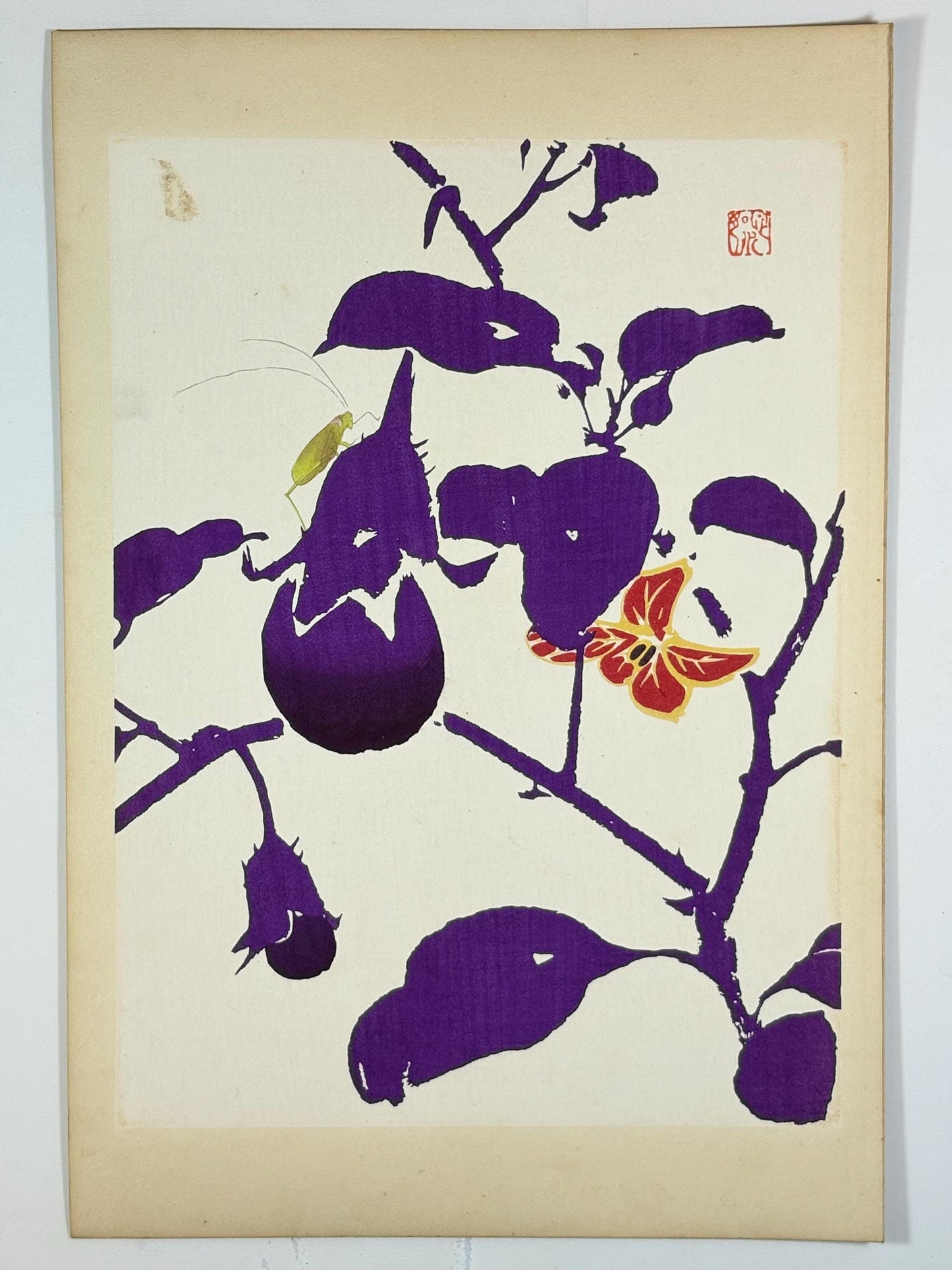 Japanese original woodblock print, 1934, Kyobashi Masuichi, "Tansai-Gafu".