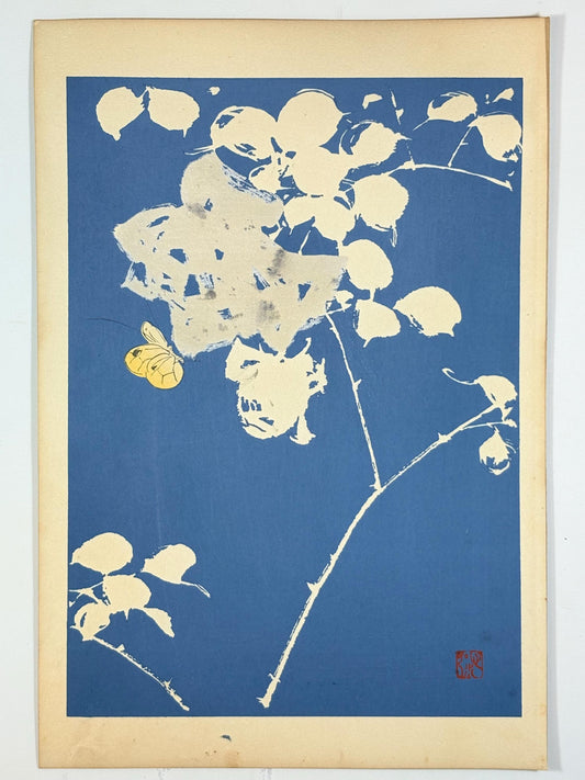 Japanese original woodblock print, 1934, Kyobashi Masuichi, "Tansai-Gafu".