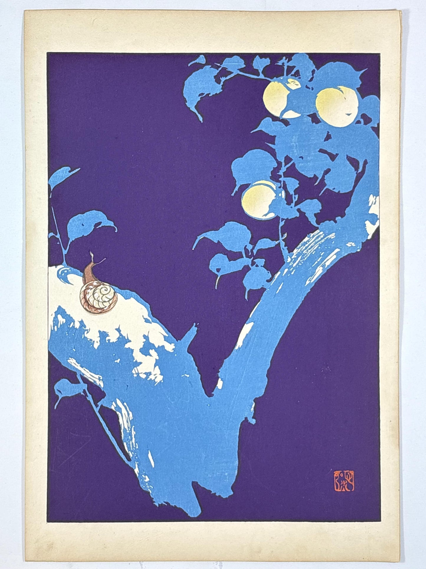 Japanese original woodblock print, 1934, Kyobashi Masuichi, "Tansai-Gafu".