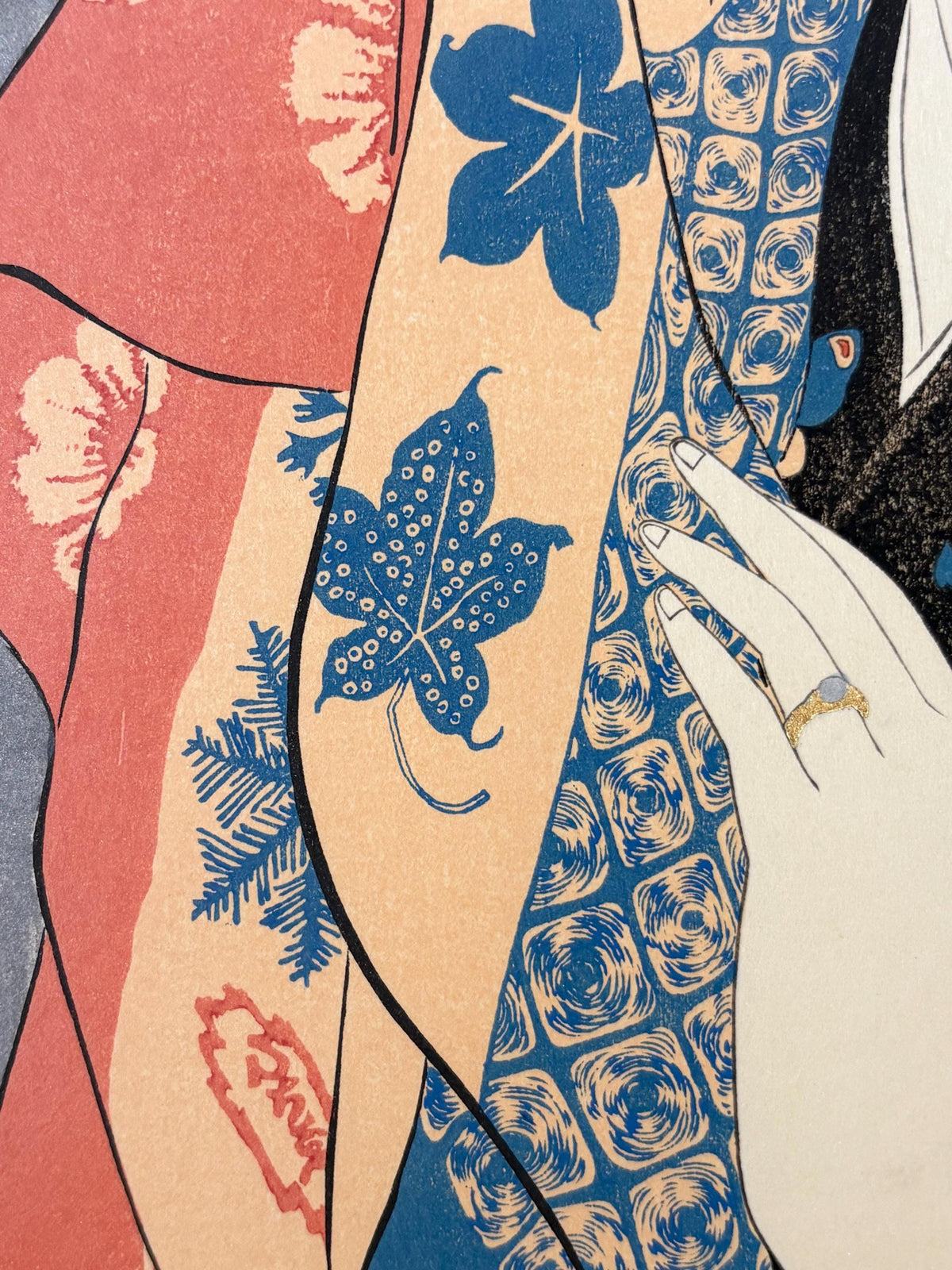 Japanese Ukiyoe, Shin-Hanga, Woodblock print, Hashiguchi Goyo, "Woman with a Hand Towel"