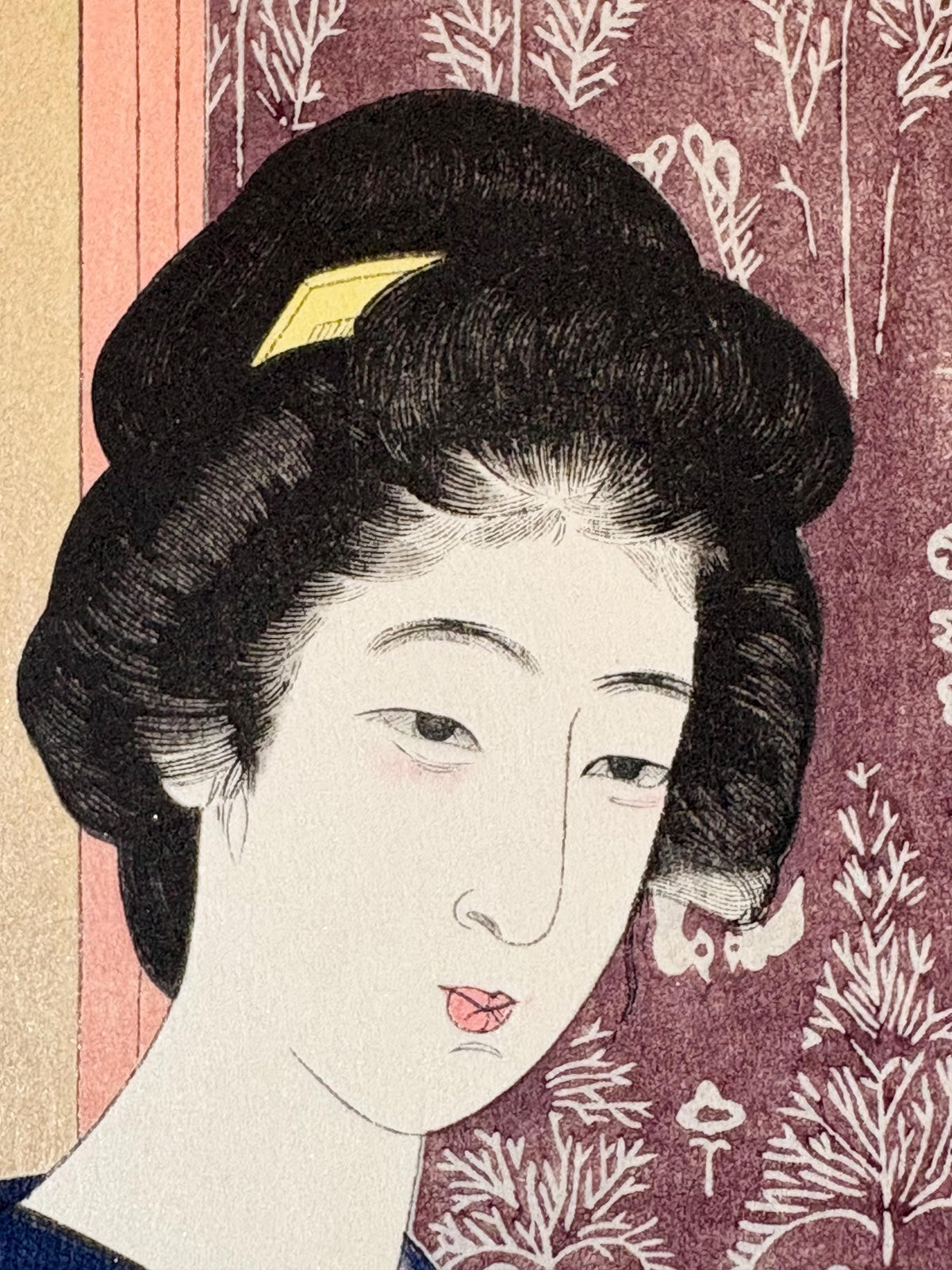 Japanese Ukiyoe, Shin-Hanga, Woodblock print, Hashiguchi Goyo, "Woman in Summer Kimono"