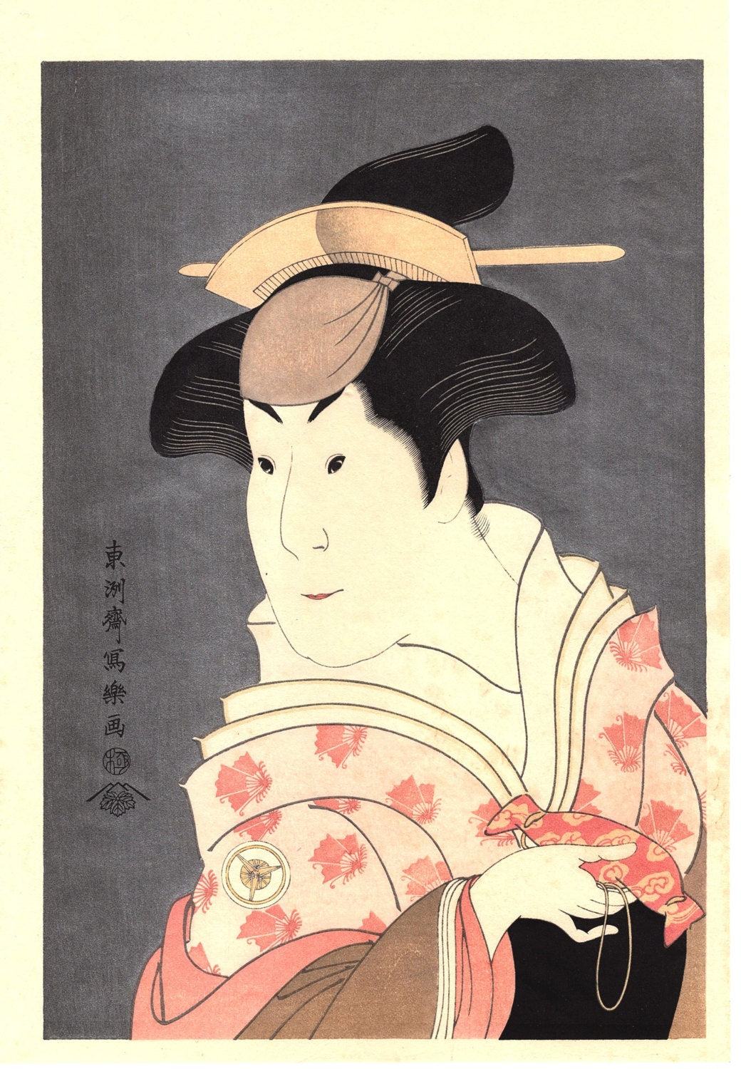 Japanese Ukiyo-e Woodblock print, Sharaku, "Actor Iwai Hanshiro IV as the Wet Nurse Shigenoi"