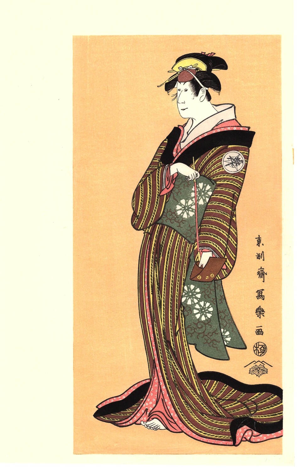 Japanese Ukiyo-e Woodblock print, Sharaku, "Iwai Kiyotaro as Osode"