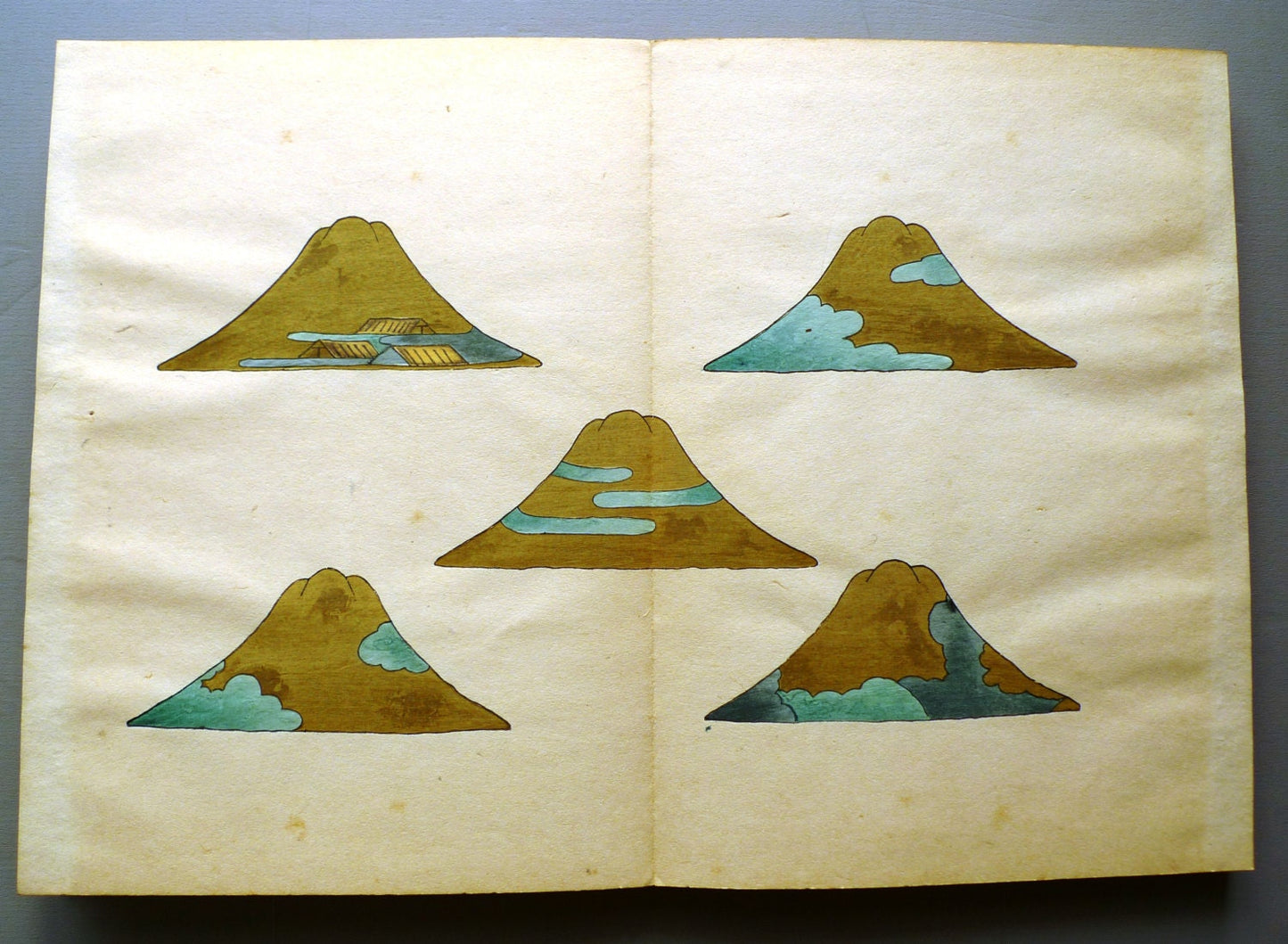 1914, Japanese antique woodcut design book, Rokkaku Shisui, "Shinsen Moyo no Shiori Zokuhen #1"