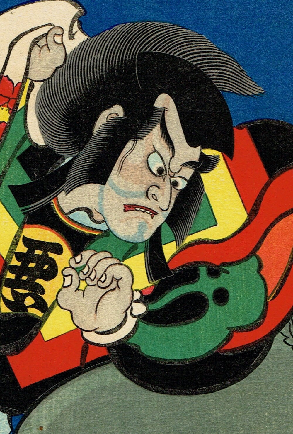 Japanese original Ukiyo-e Woodblock print, Torii kiyotada4, Kabuki Actor 4