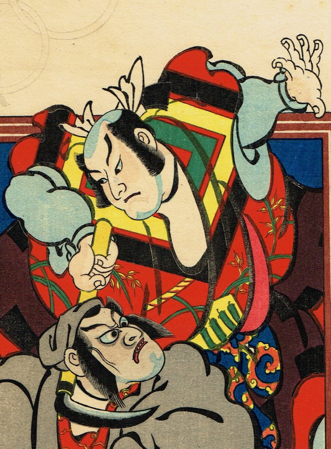 Japanese original Ukiyo-e Woodblock print, Torii kiyotada4, Kabuki Actor 5