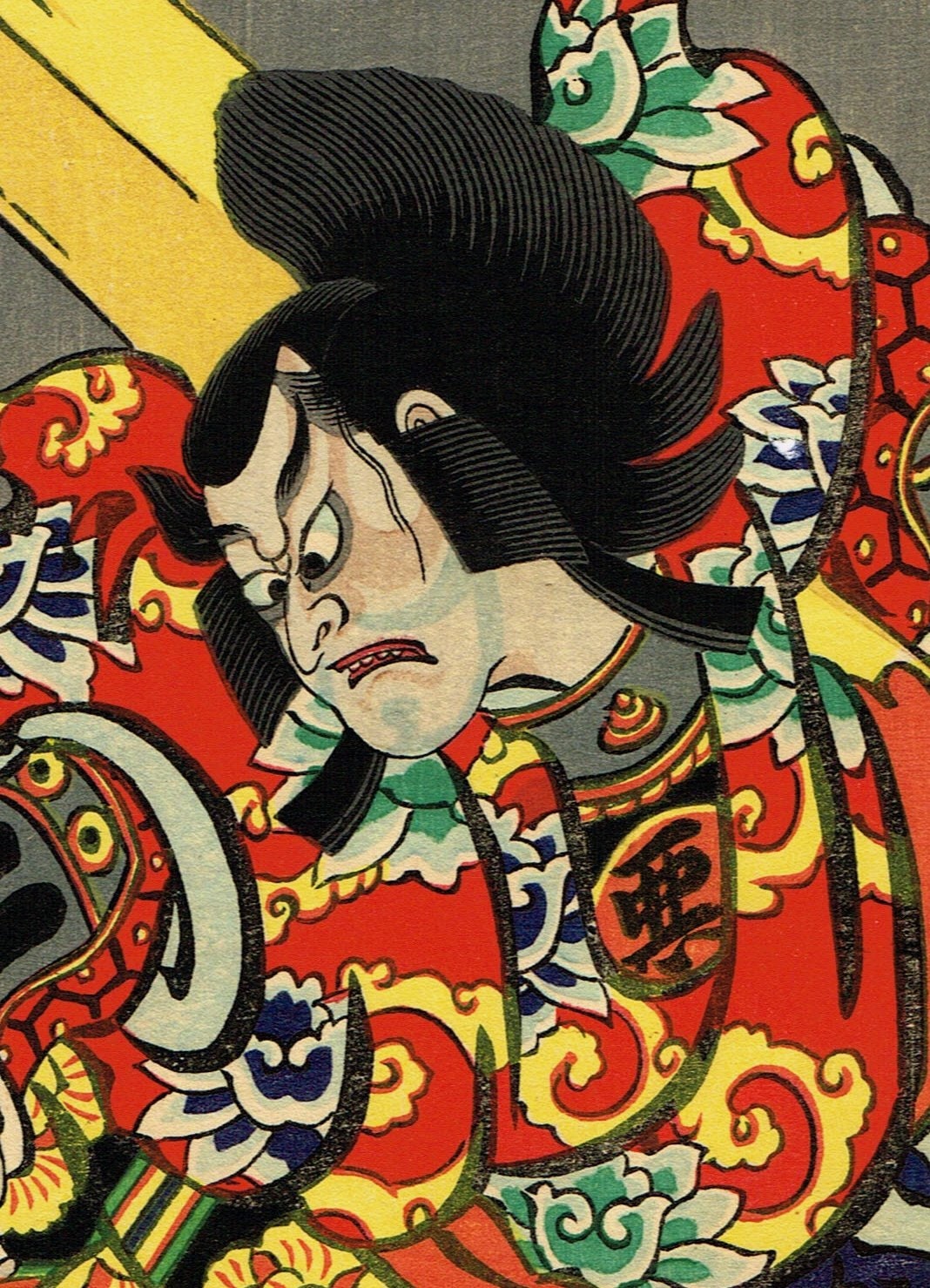 Japanese original Ukiyo-e Woodblock print, Torii kiyotada4, Kabuki Actor 1