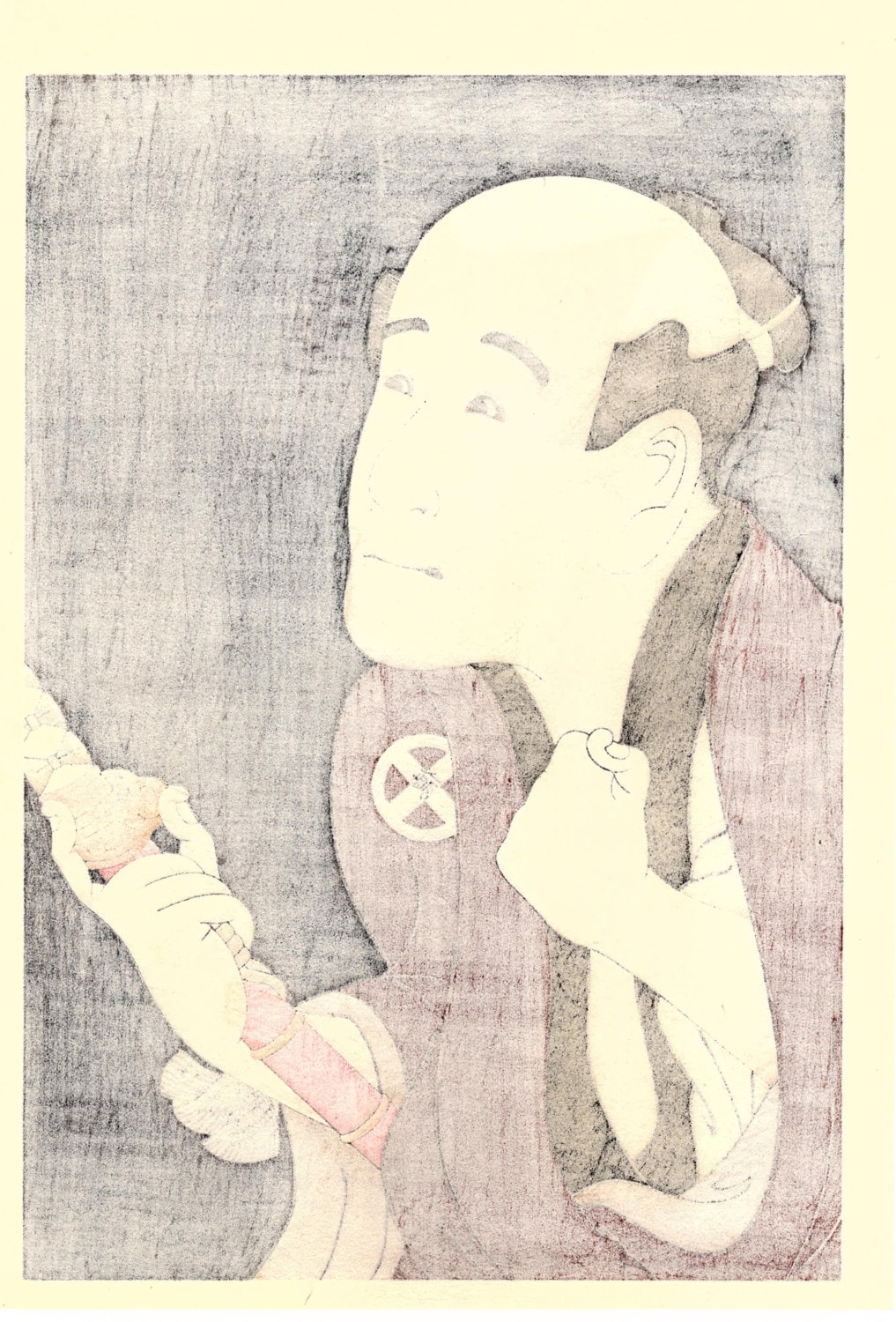 Japanese Ukiyo-e Woodblock print, Sharaku, "Actor Otani Tokuji as the Manservant Sodesuke"